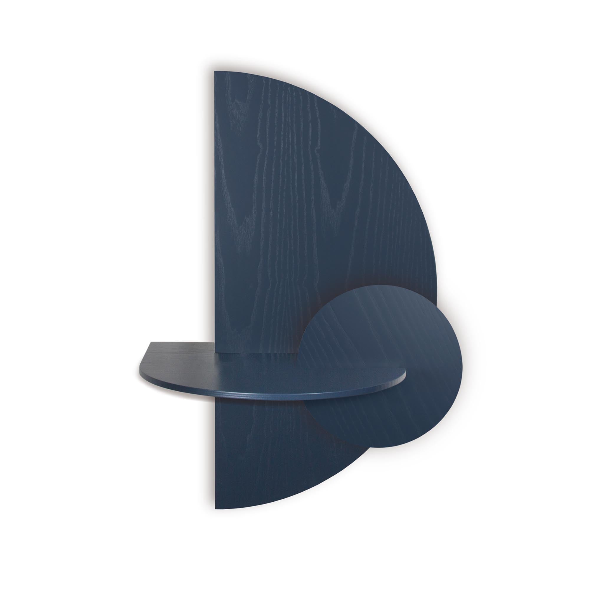 Alba Table de chevet flottante DUO · Demi-cercle bleu
