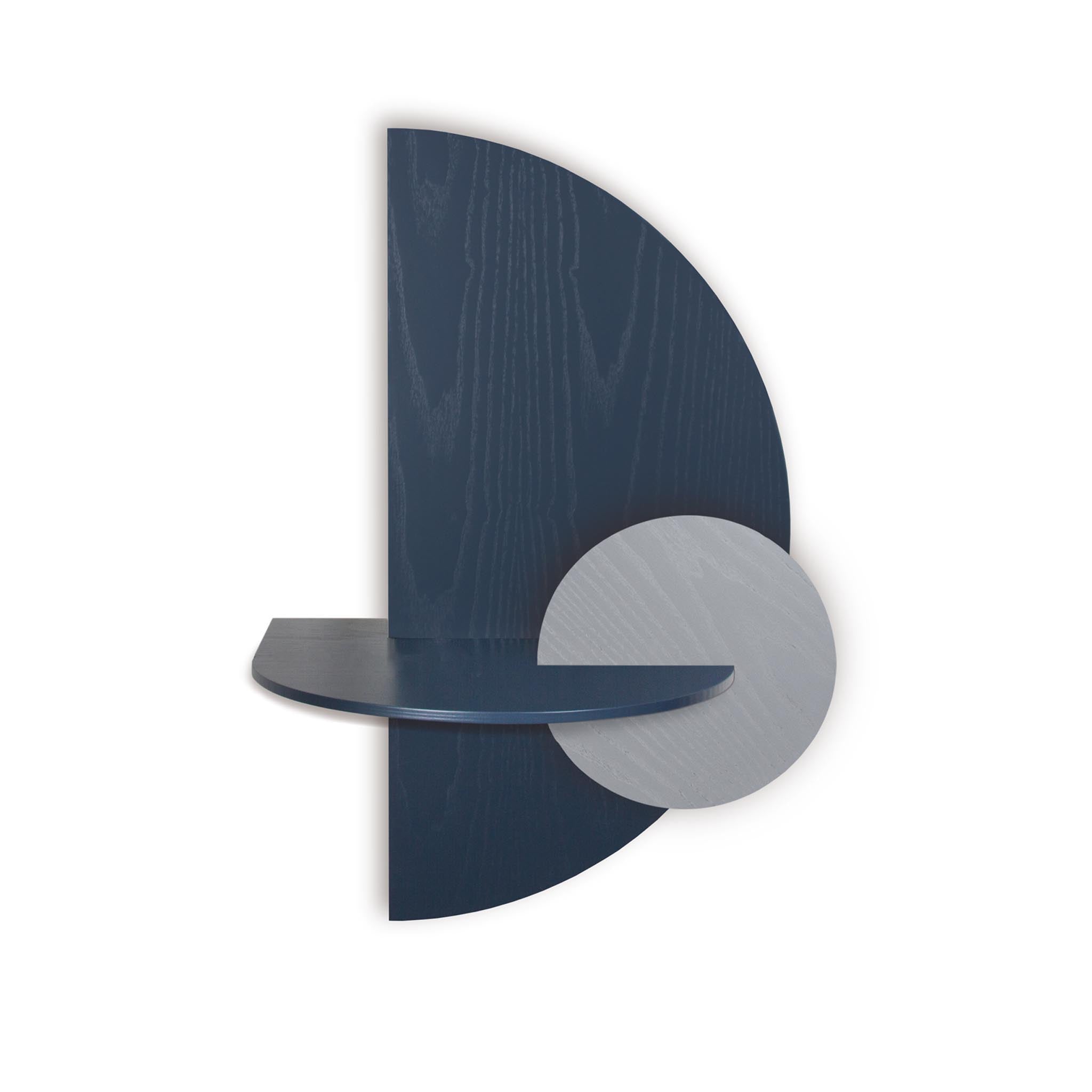 Alba Table de chevet flottante DUO · Demi-cercle bleu