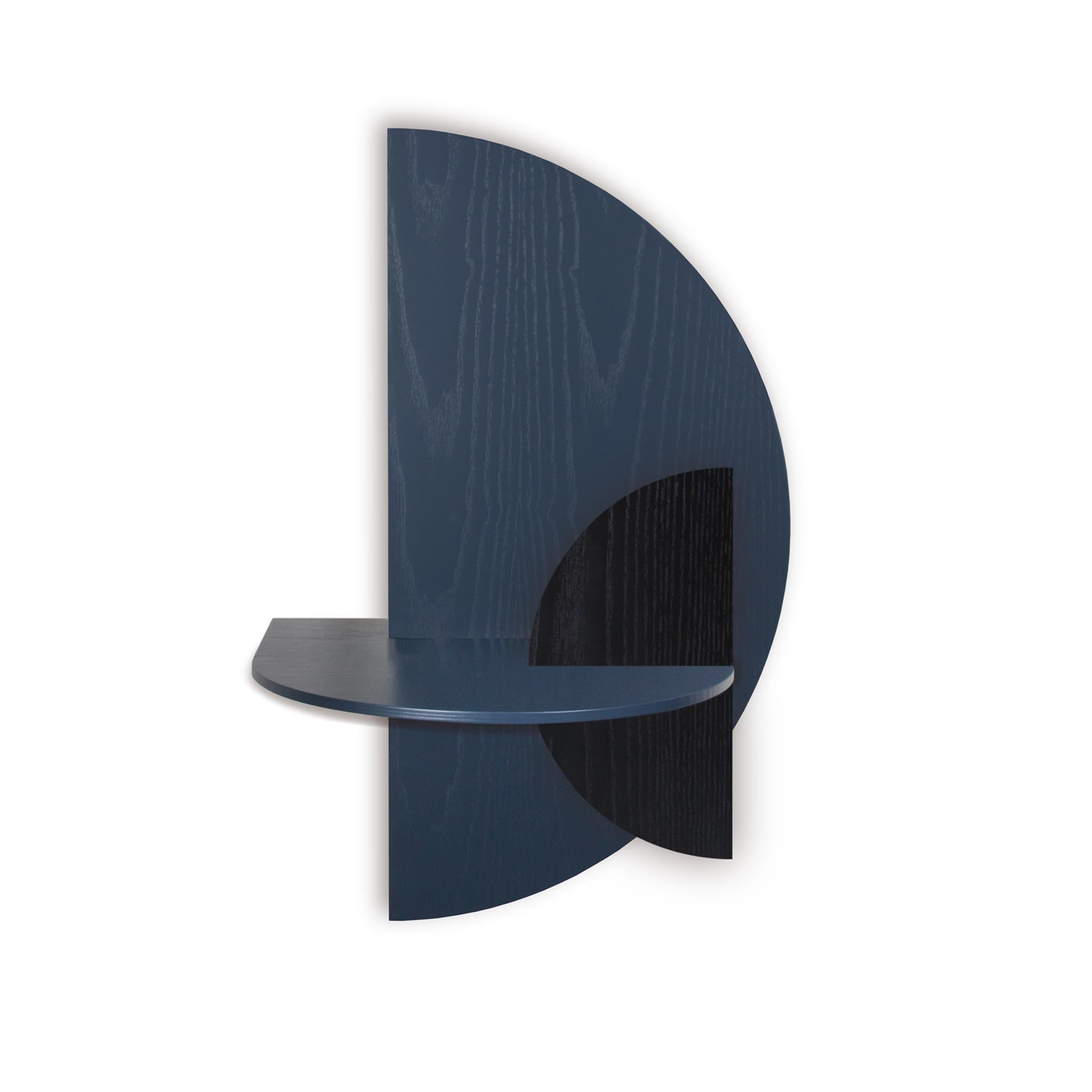 Alba Table de chevet flottante DUO · Demi-cercle bleu