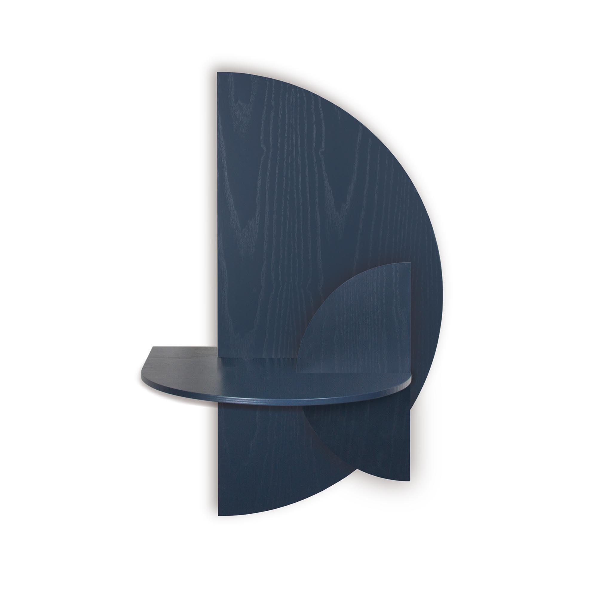 Alba Table de chevet flottante DUO · Demi-cercle bleu