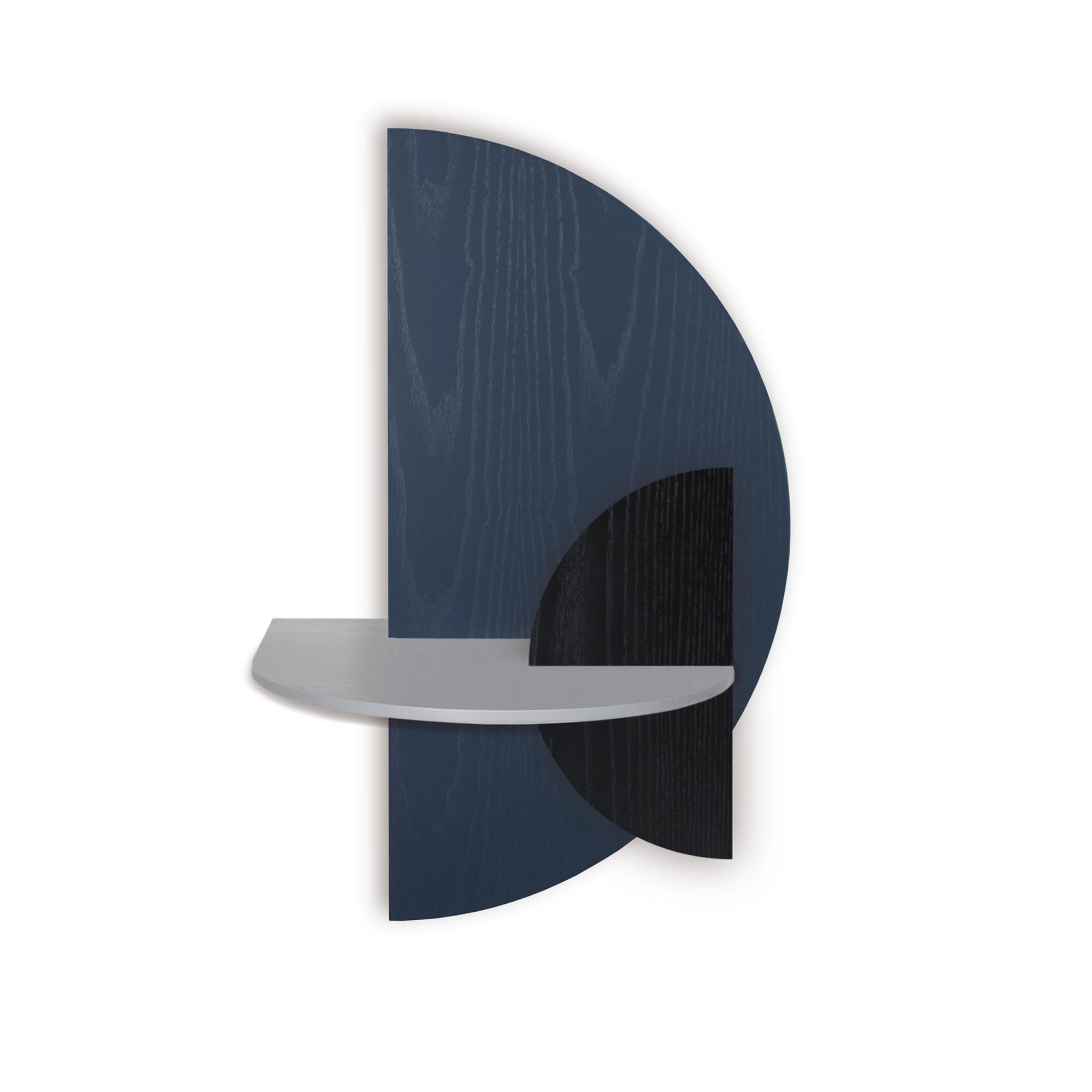 Alba Table de chevet flottante DUO · Demi-cercle bleu