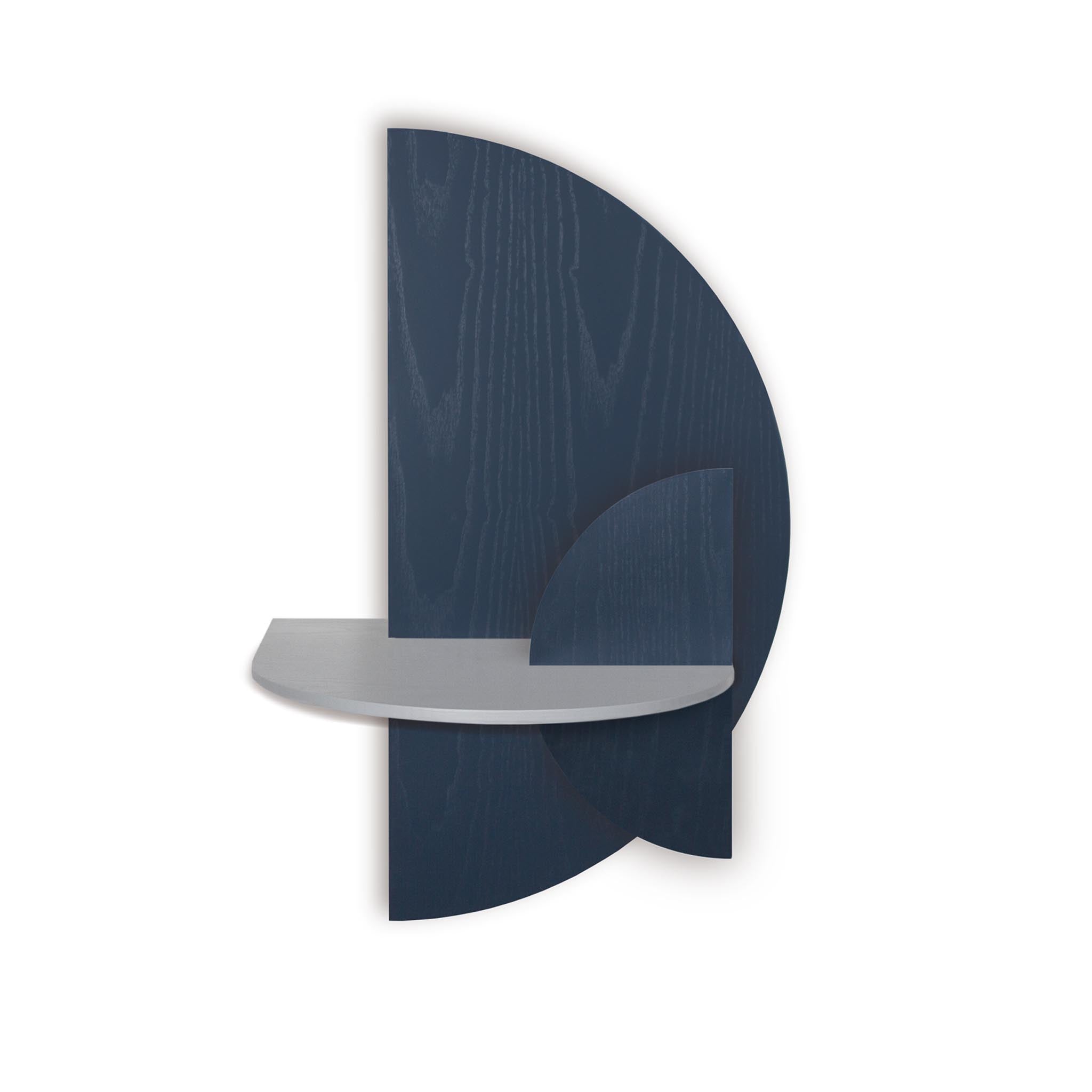 Alba Table de chevet flottante DUO · Demi-cercle bleu