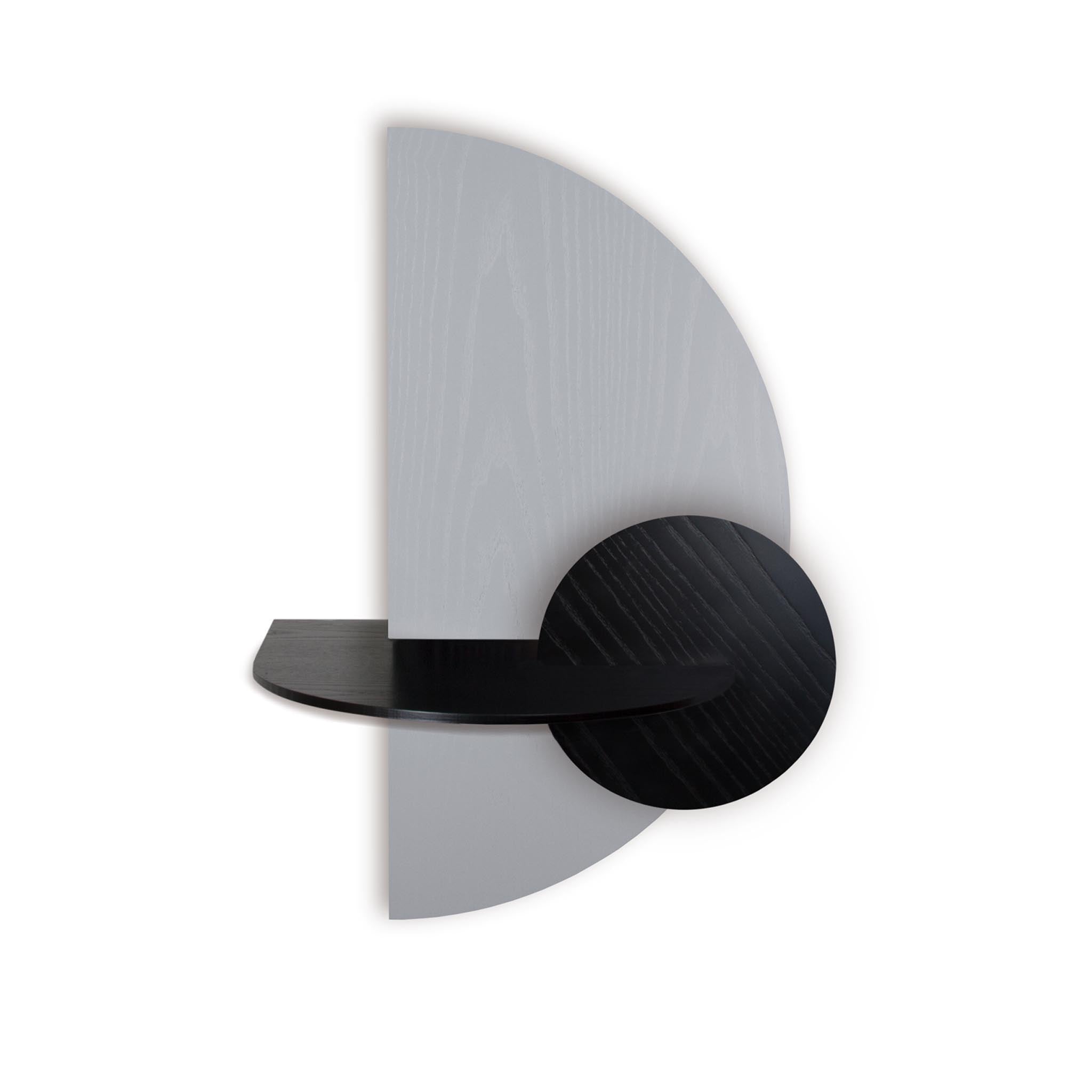 Alba Floating Nightstand · Grey semicircle