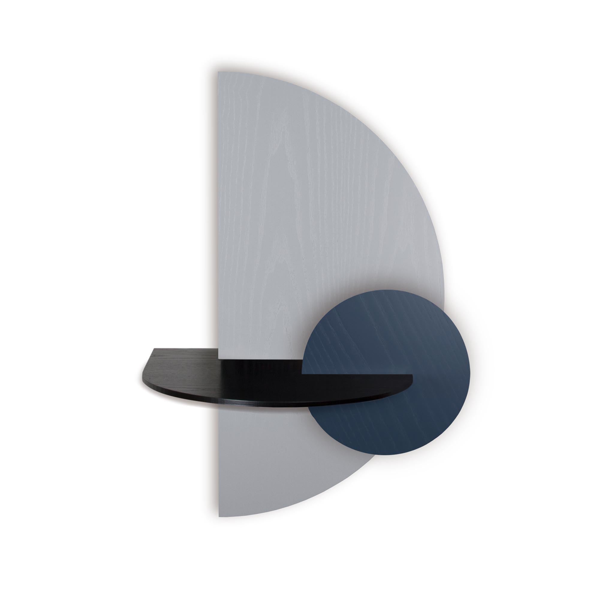 Alba Floating Nightstand · Grey semicircle
