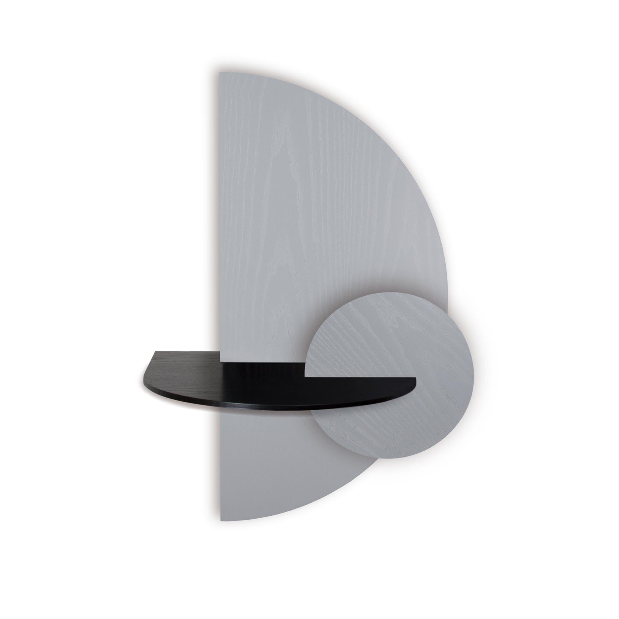 Alba Floating Nightstand · Grey semicircle