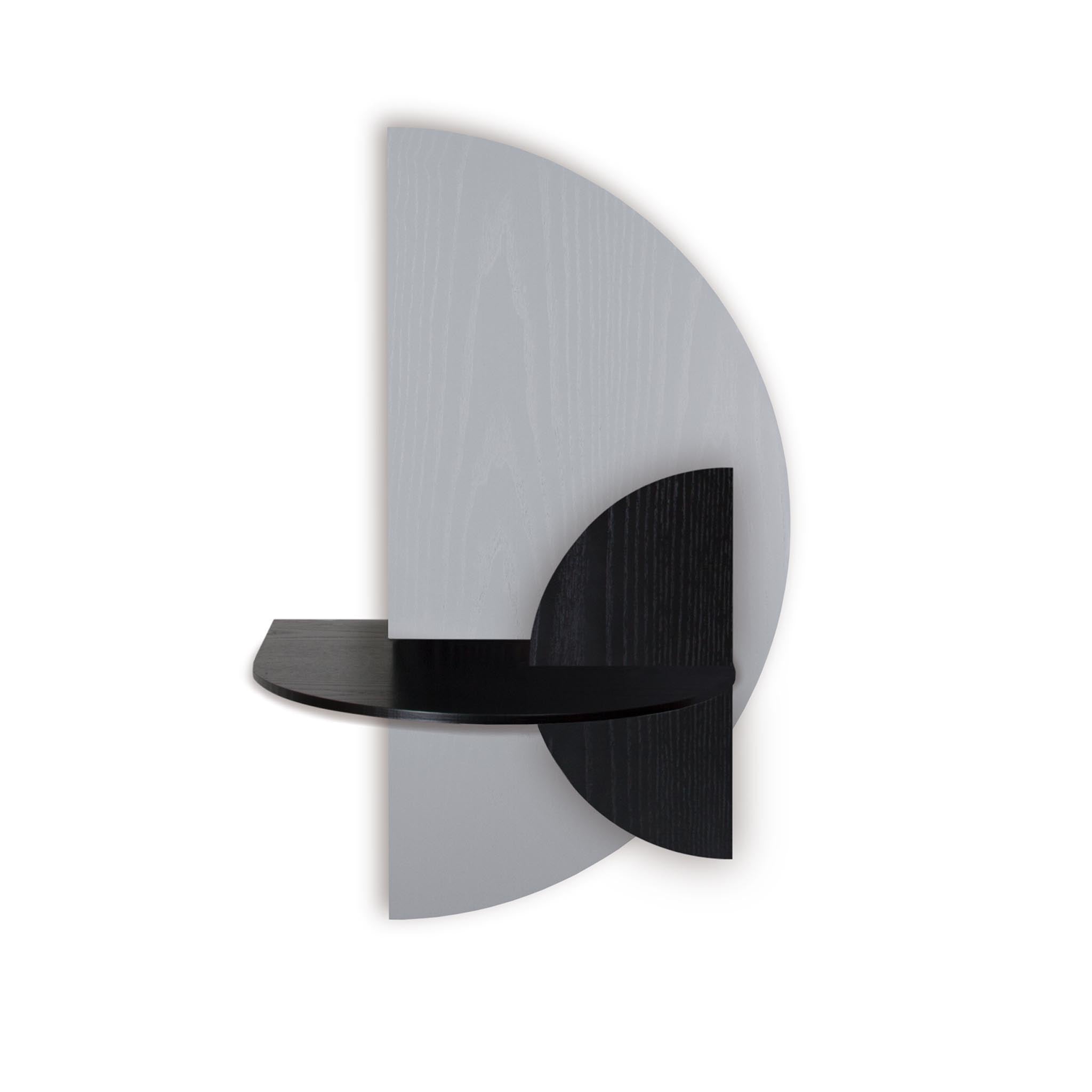 Alba Floating Nightstand · Grey semicircle