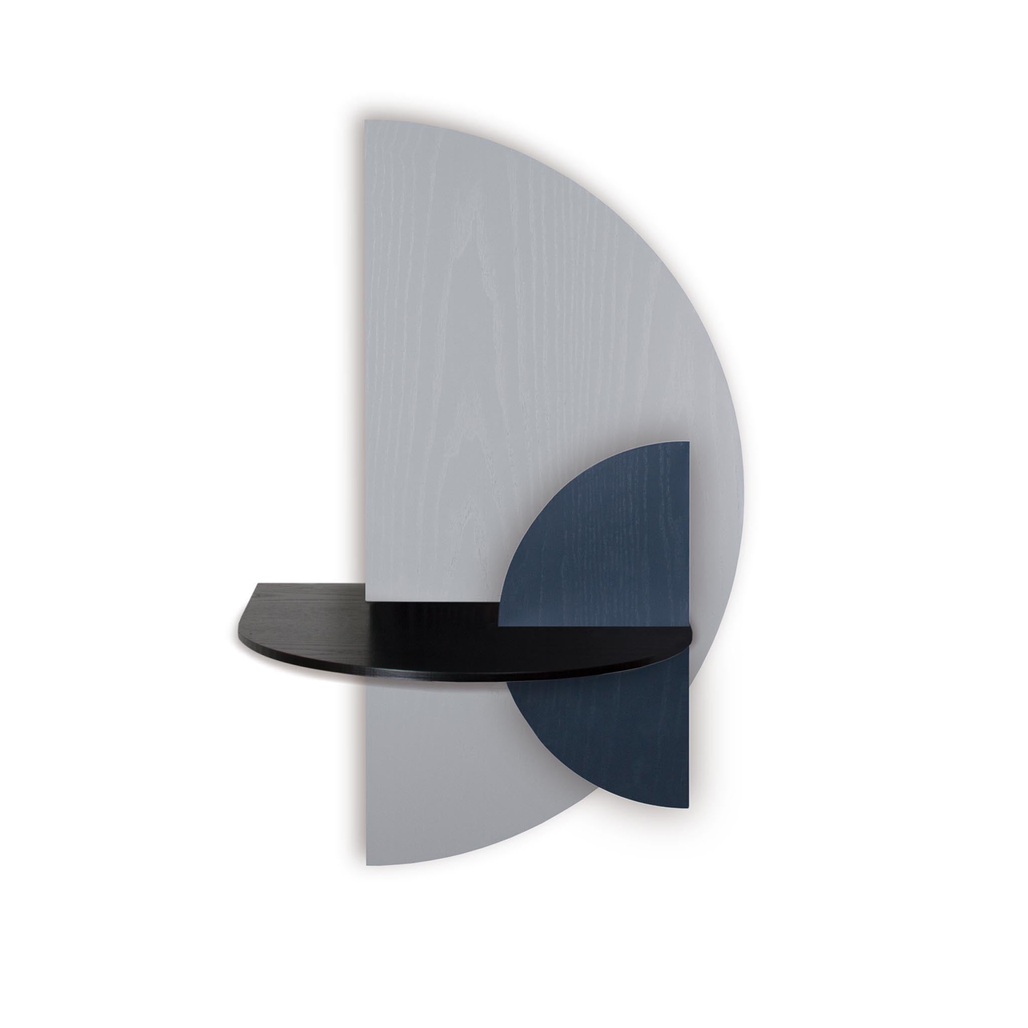 Alba Floating Nightstand · Grey semicircle