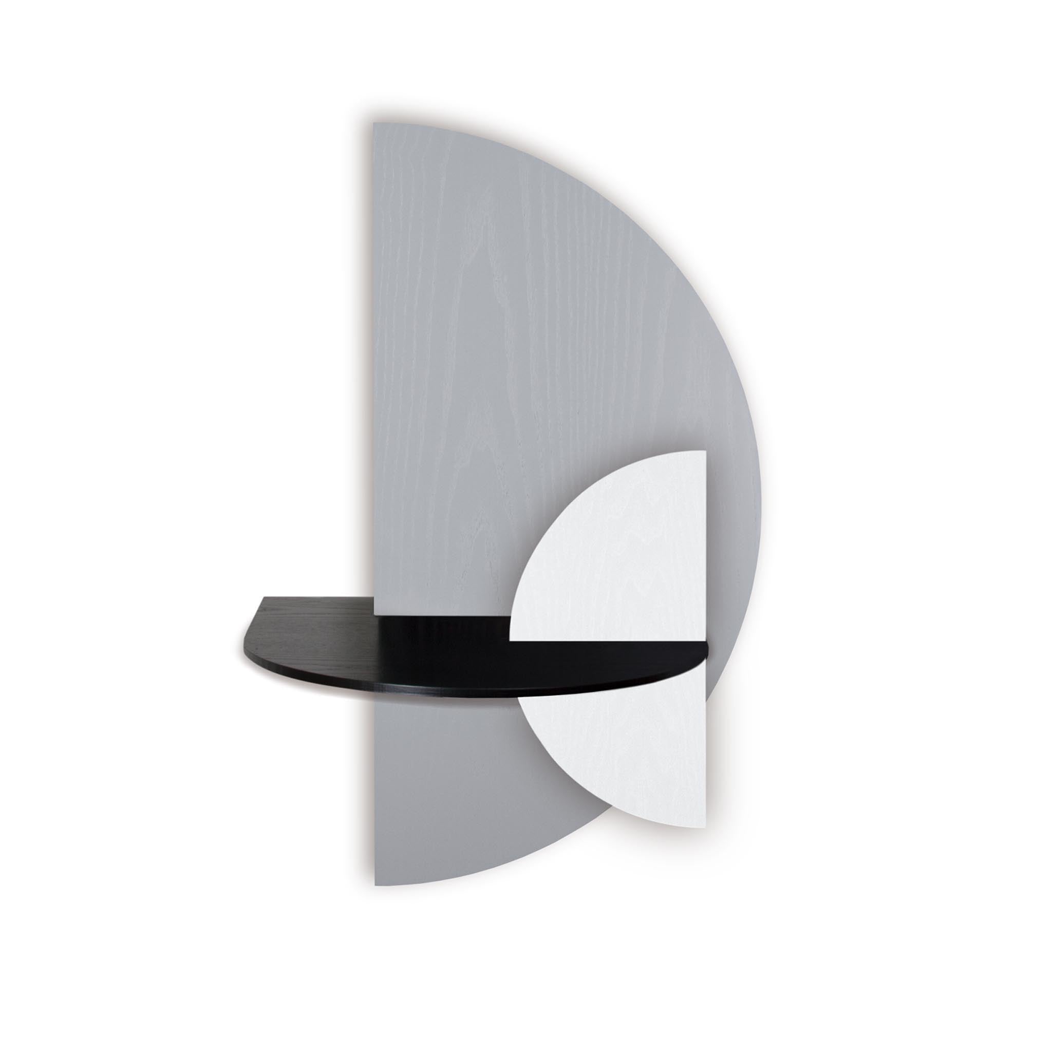 Alba Floating Nightstand · Grey semicircle