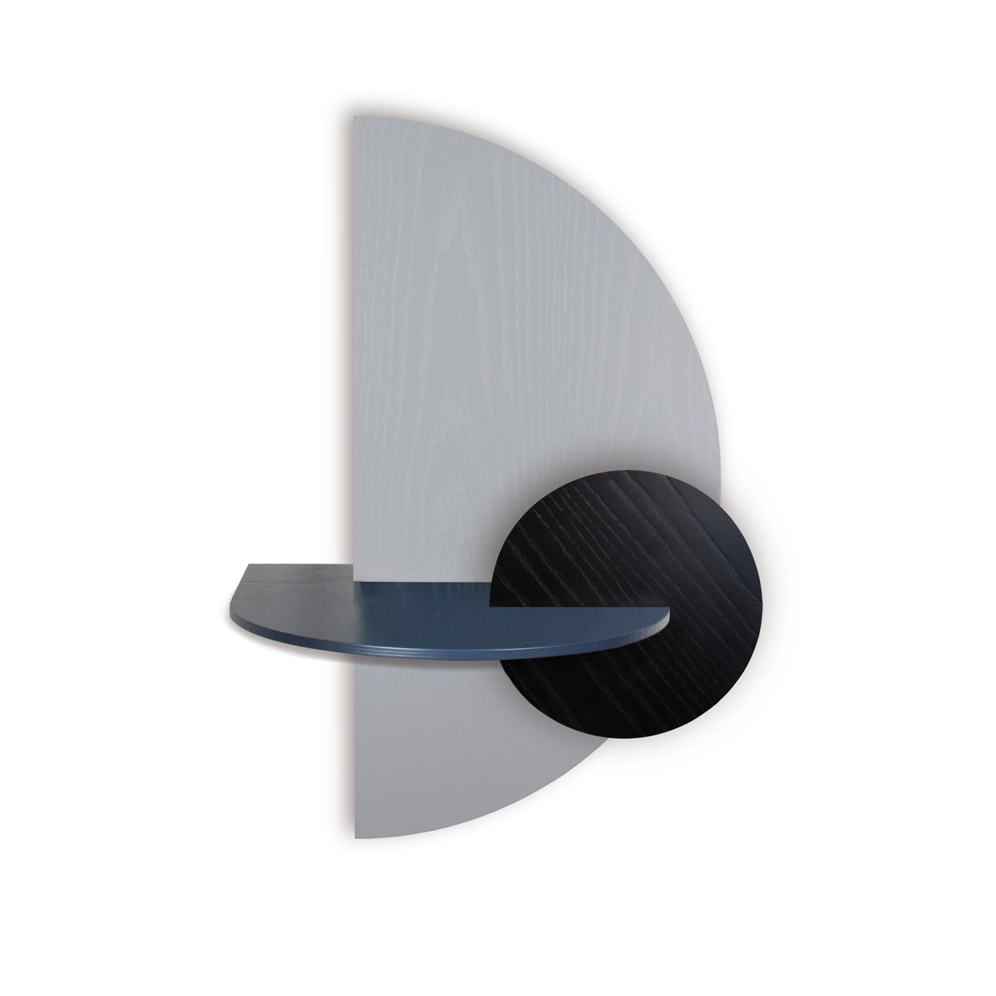 Alba Floating Nightstand · Grey semicircle