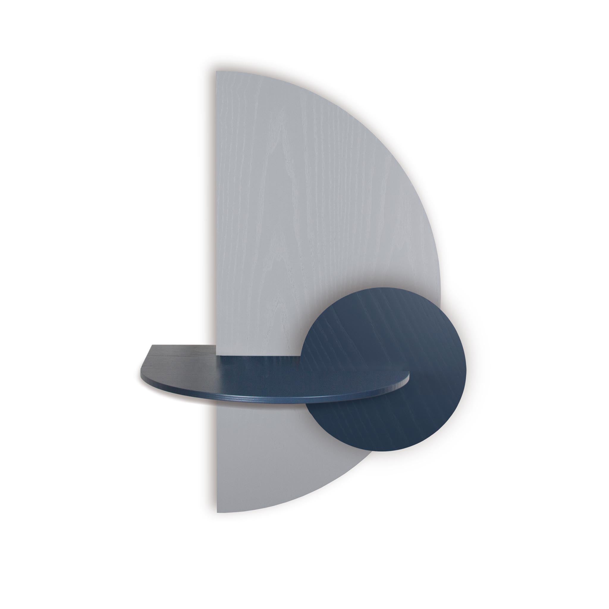 Alba Floating Nightstand · Grey semicircle