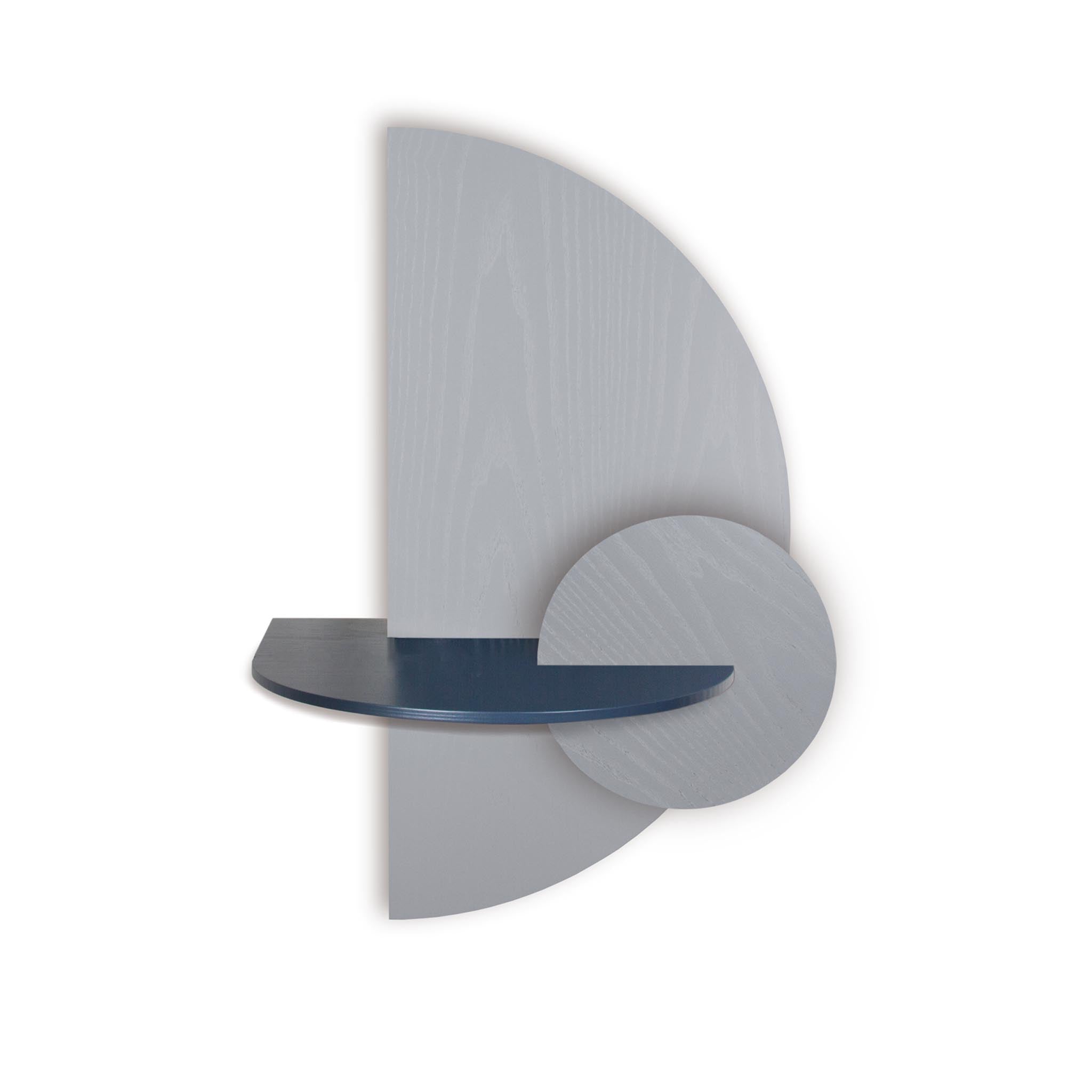Alba Floating Nightstand · Grey semicircle