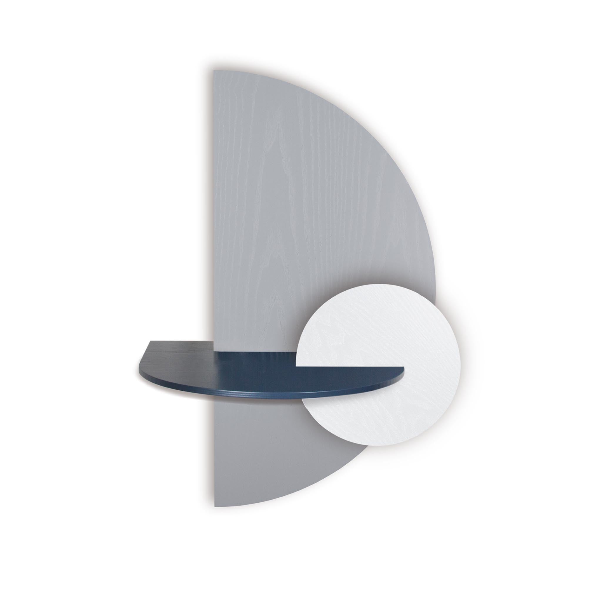 Alba Floating Nightstand · Grey semicircle