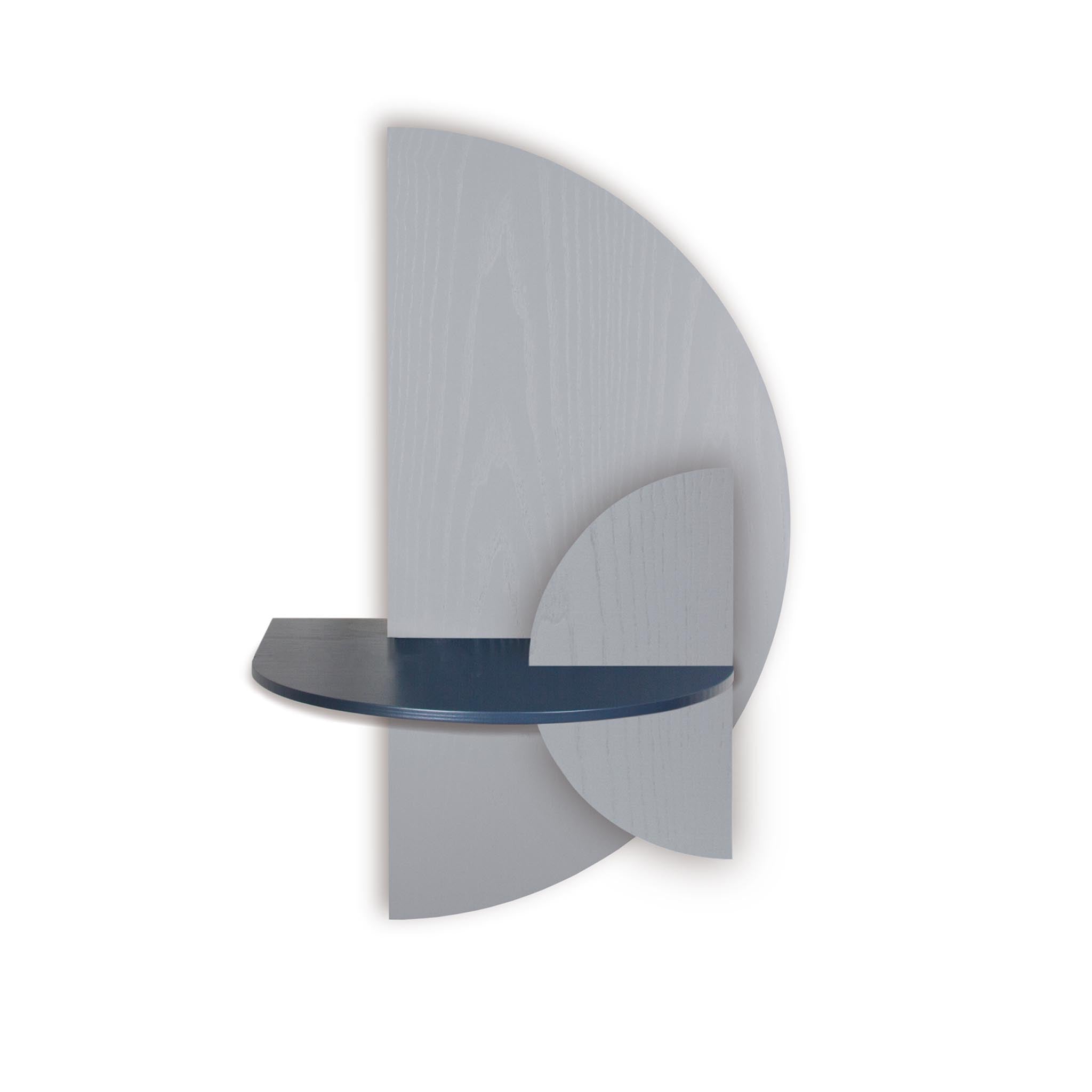 Alba Floating Nightstand · Grey semicircle