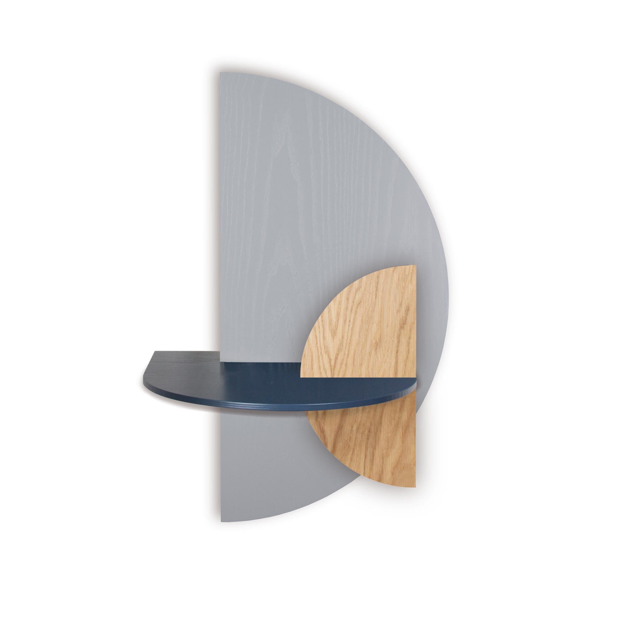 Alba Floating Nightstand · Grey semicircle