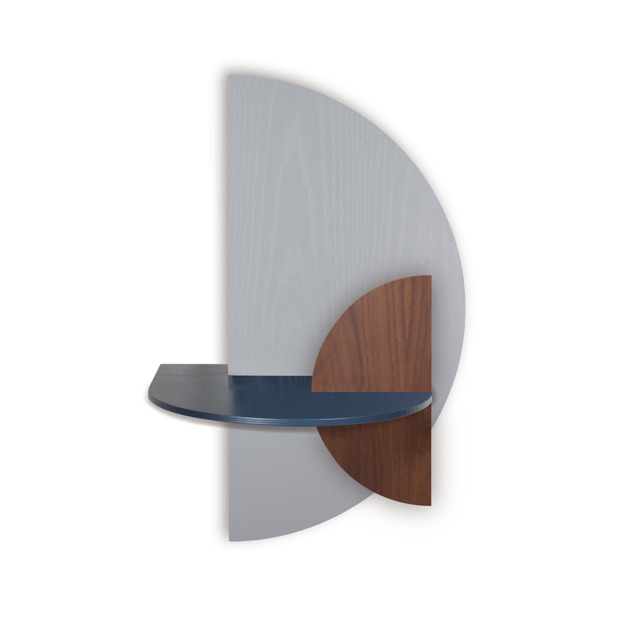 Alba Floating Nightstand · Grey semicircle