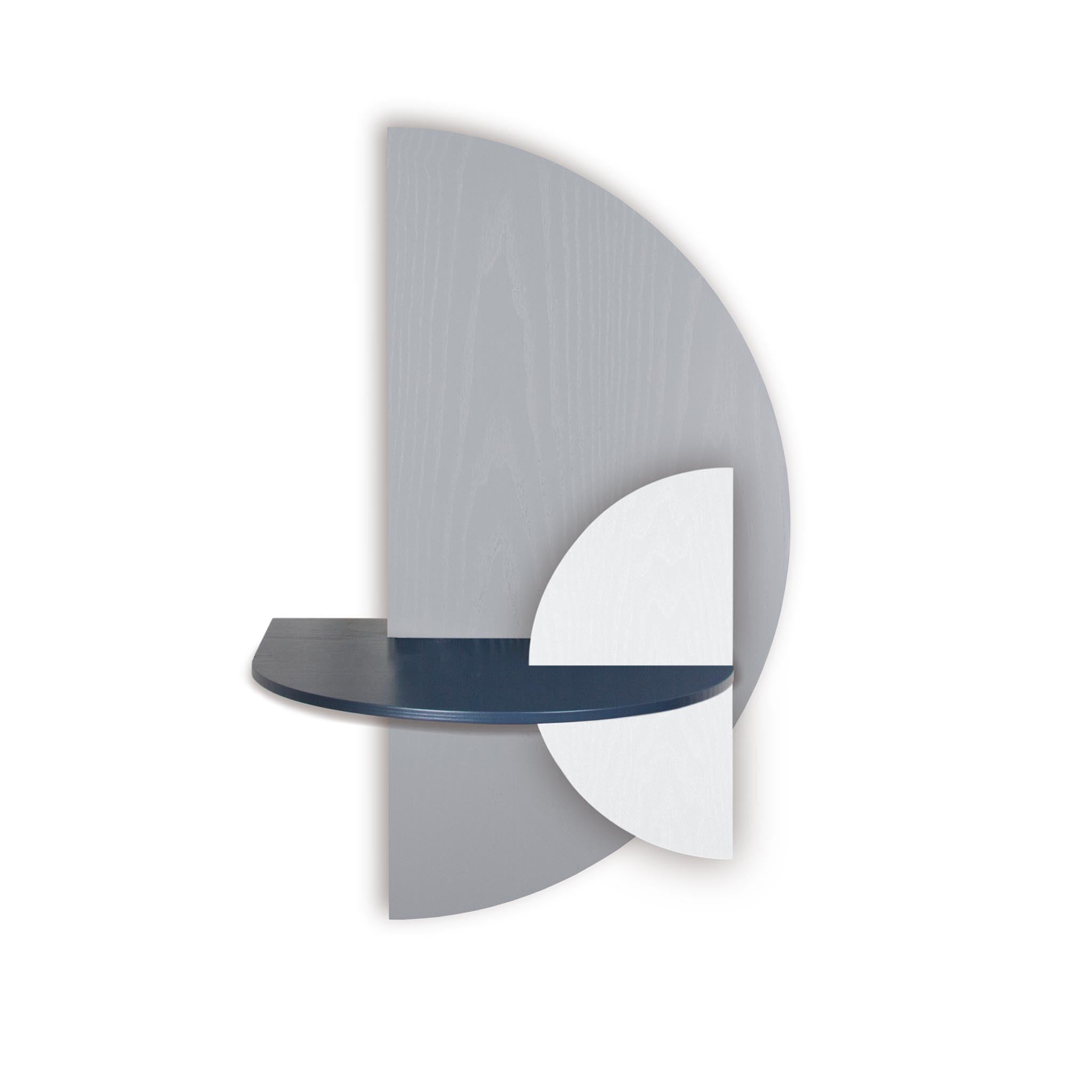 Alba Floating Nightstand · Grey semicircle