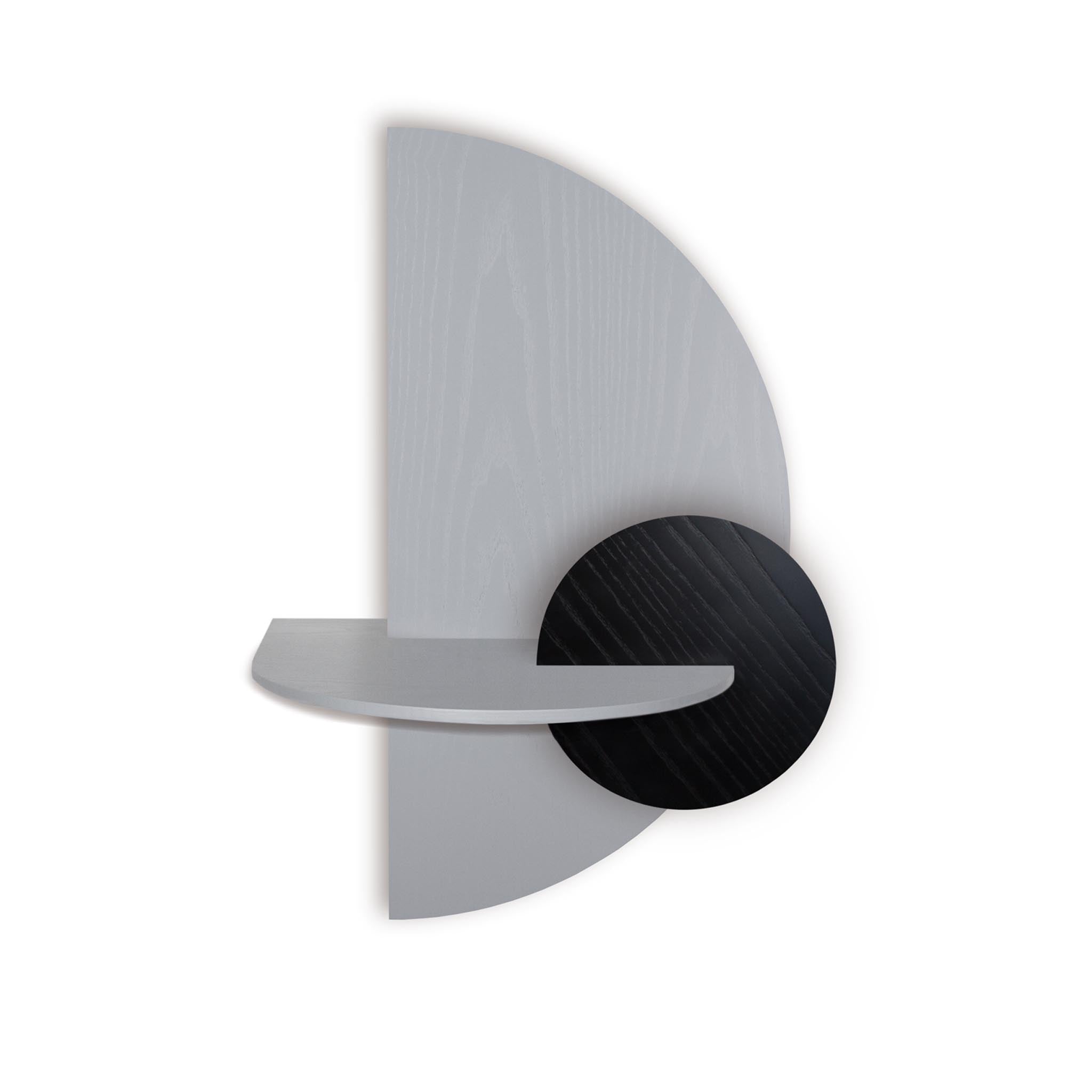 Alba Floating Nightstand · Grey semicircle