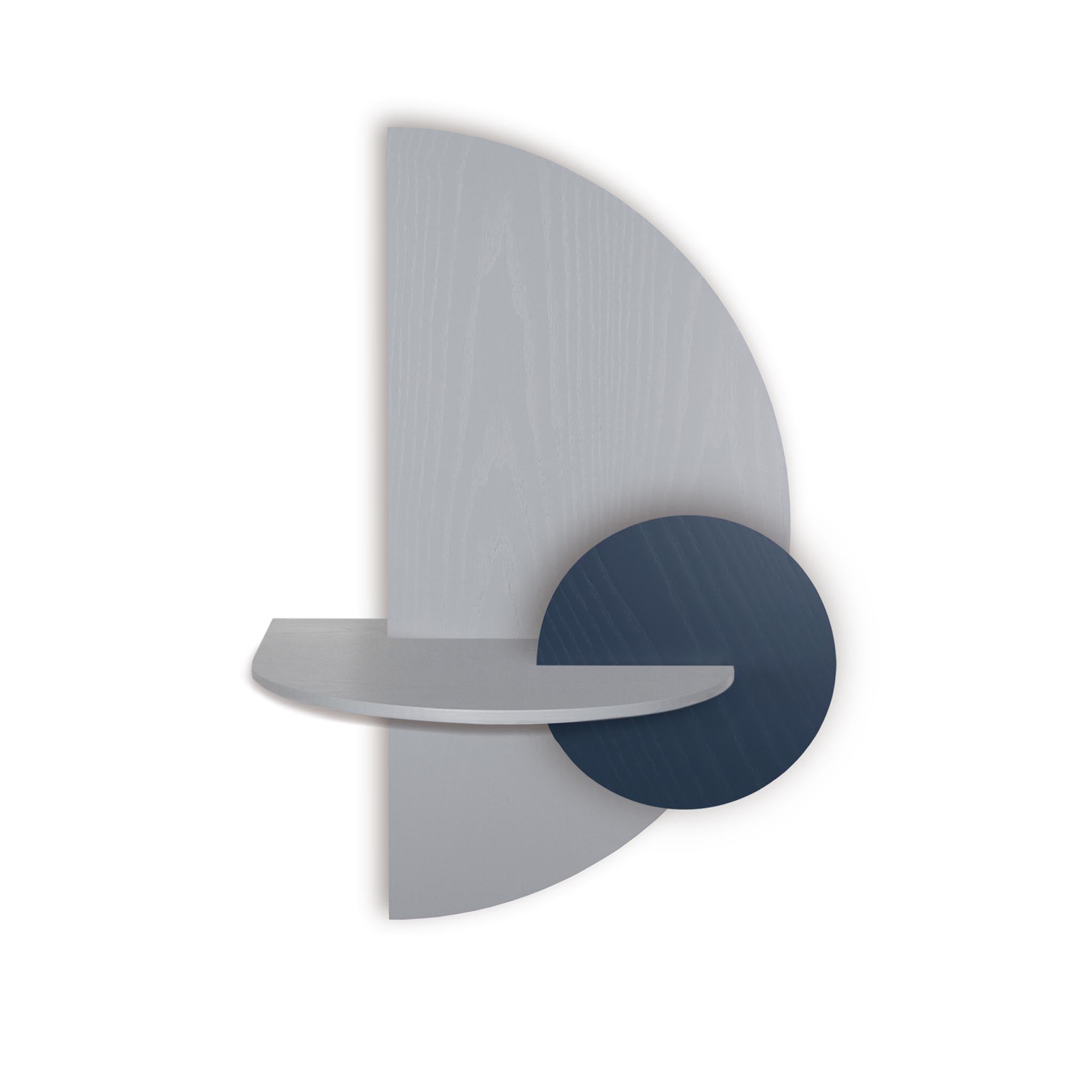 Alba Floating Nightstand · Grey semicircle