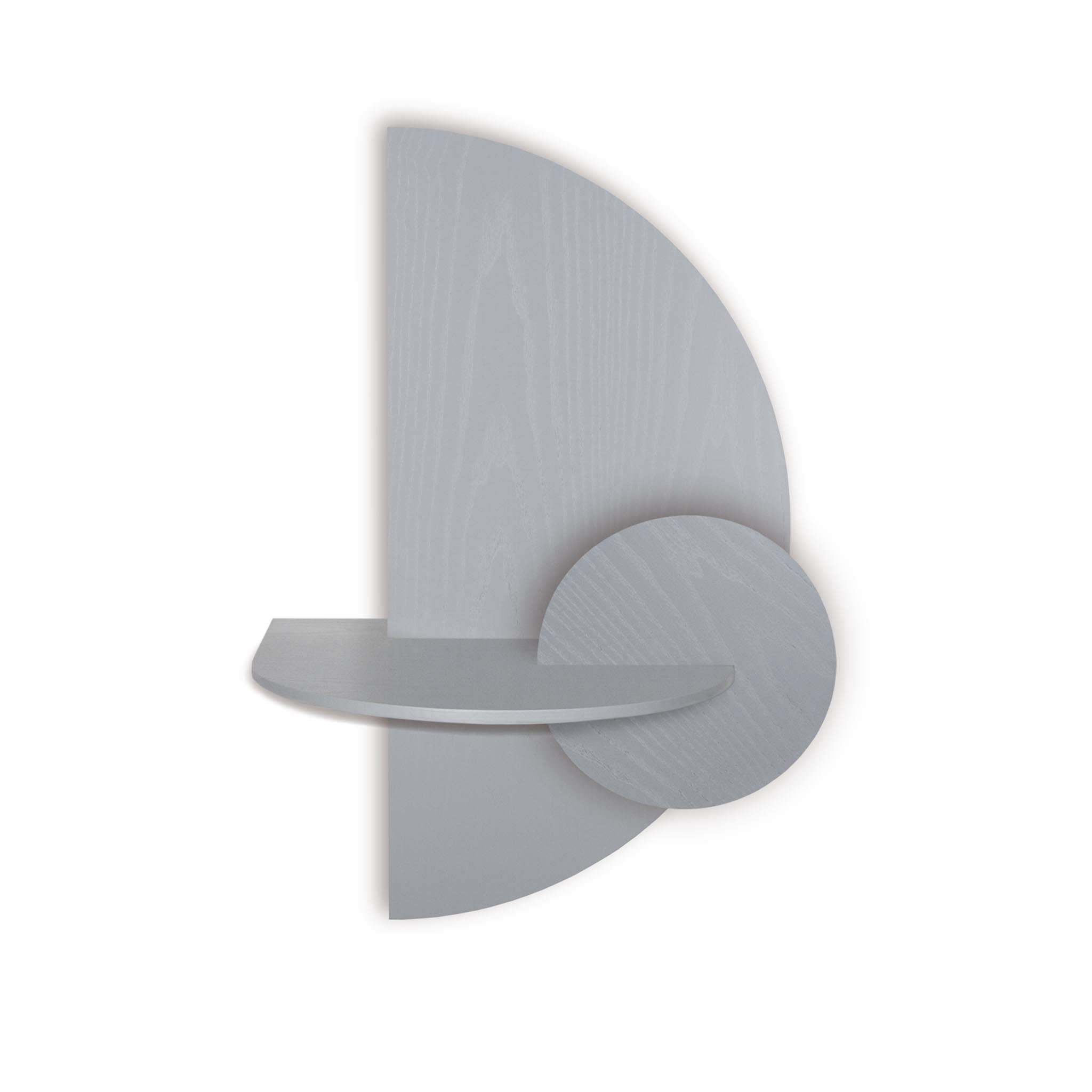 Alba Floating Nightstand · Grey semicircle