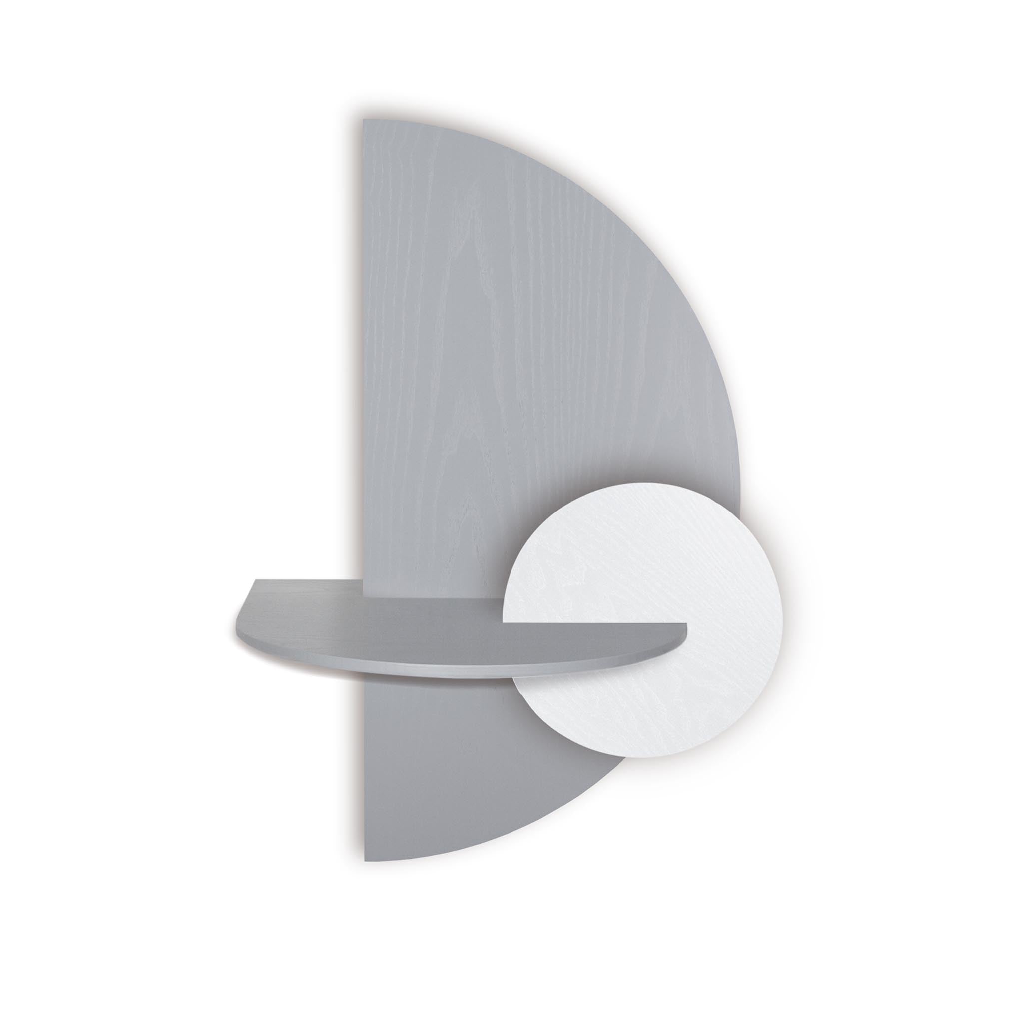 Alba Floating Nightstand · Grey semicircle