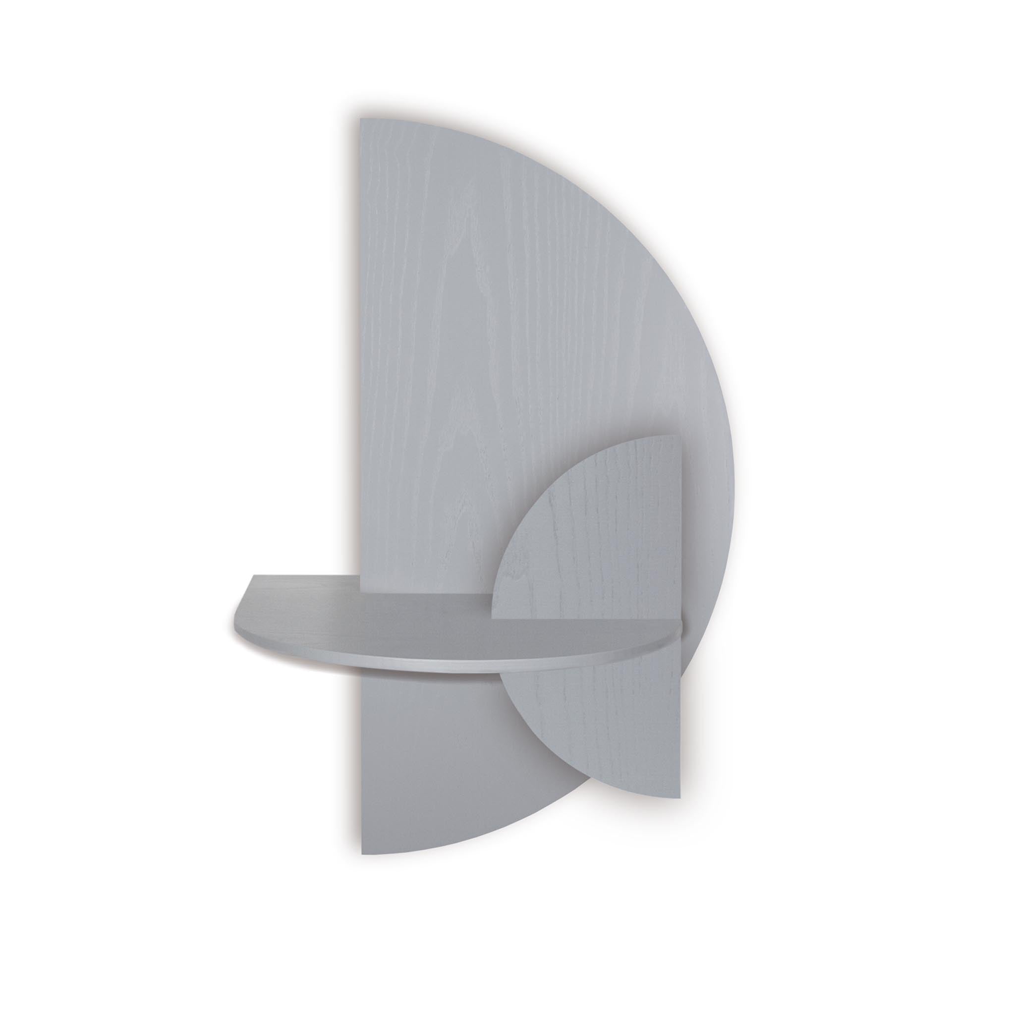 Alba Floating Nightstand · Grey semicircle