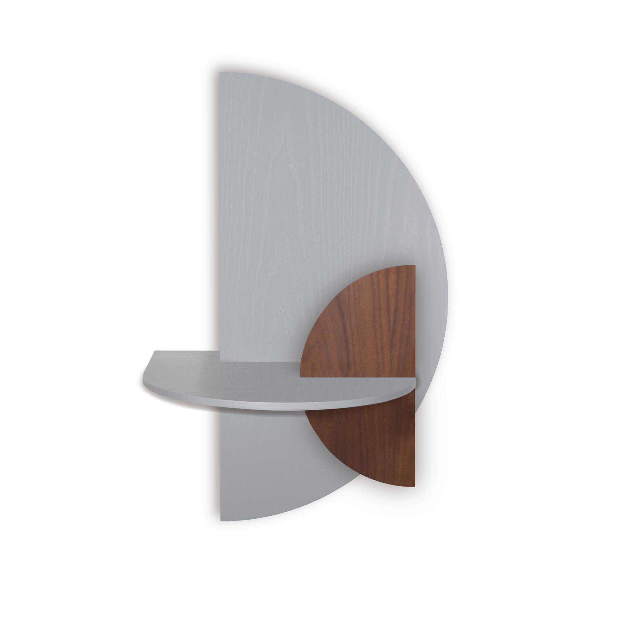 Alba Floating Nightstand · Grey semicircle