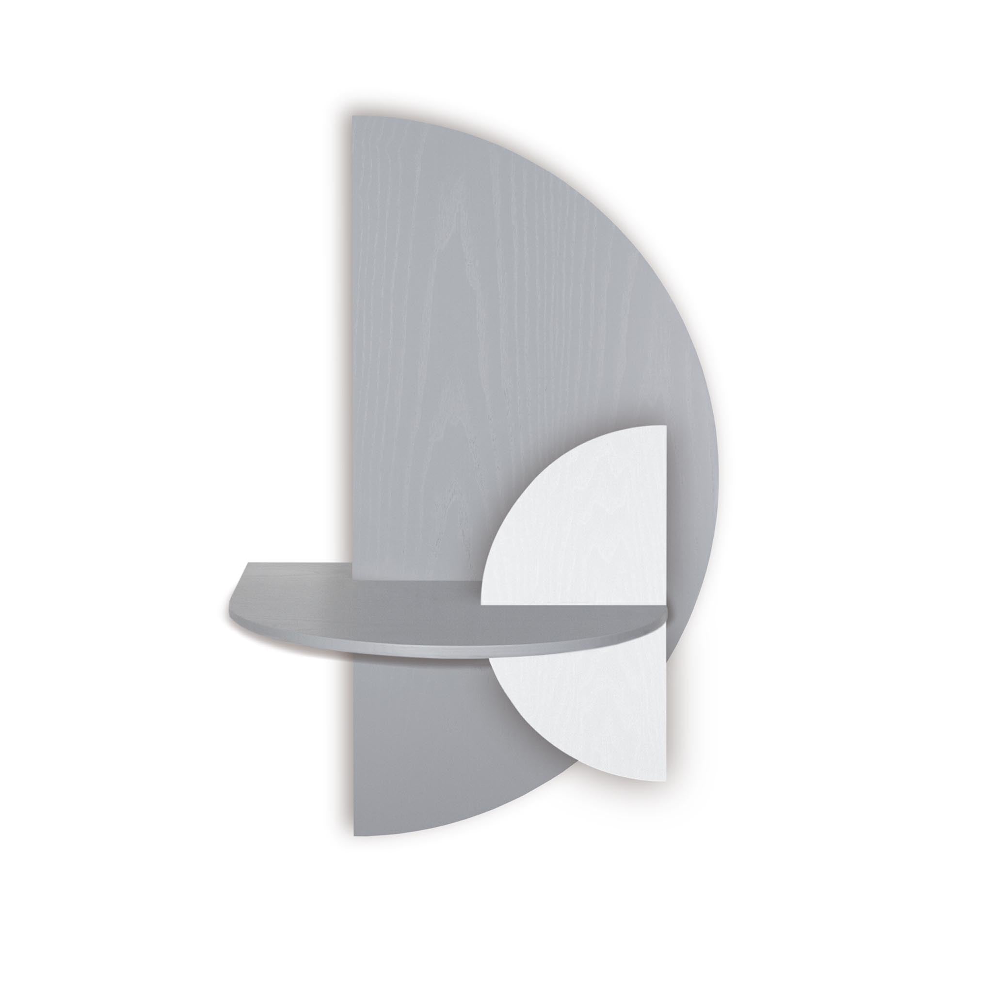 Alba Floating Nightstand · Grey semicircle