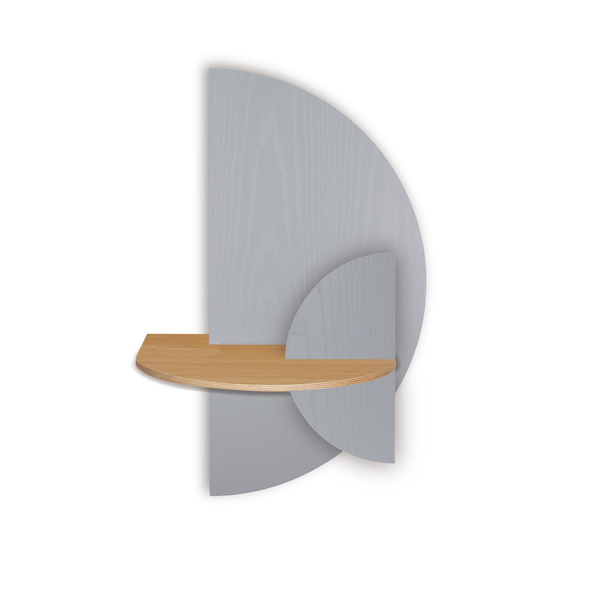 Alba Floating Nightstand · Grey semicircle