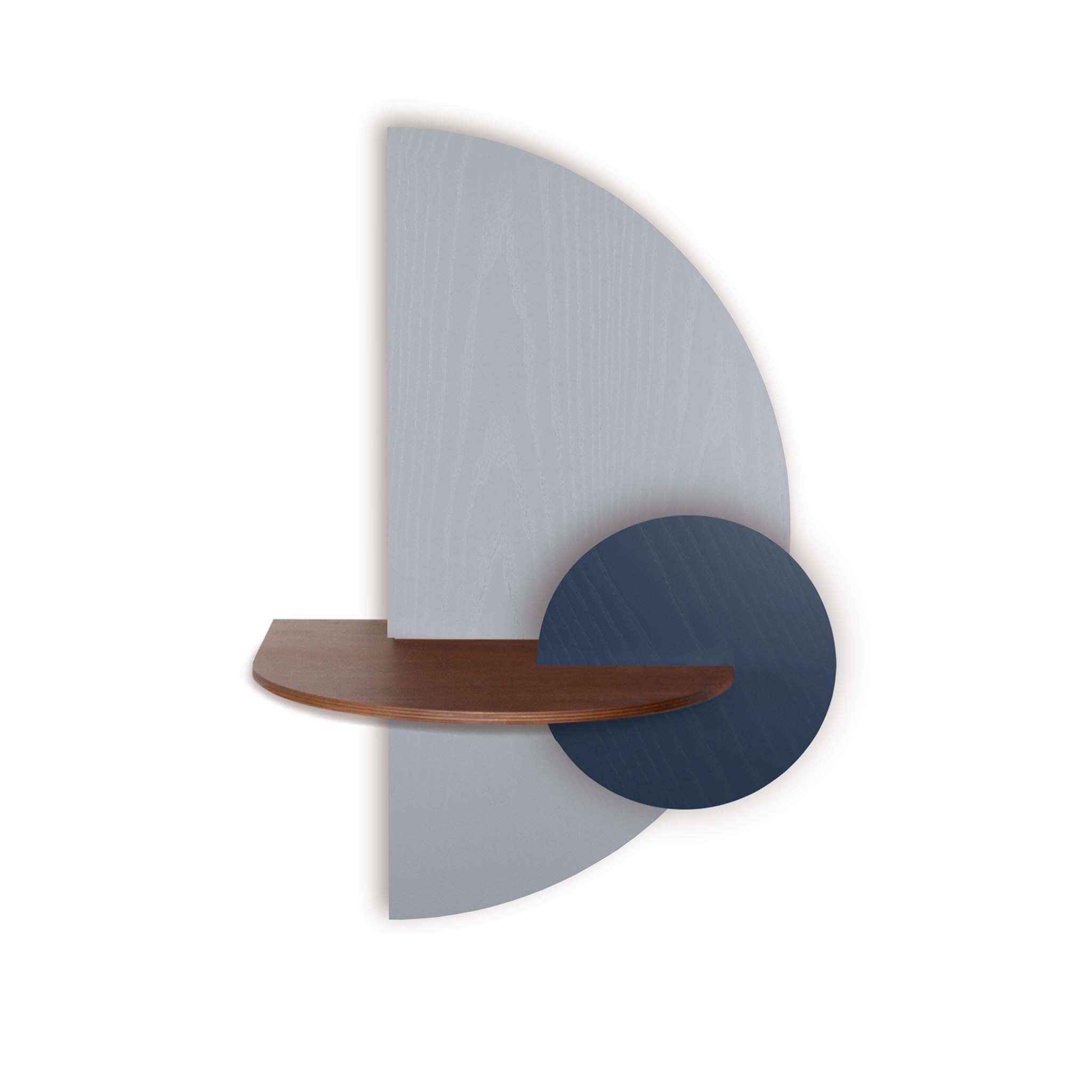 Alba Floating Nightstand · Grey semicircle