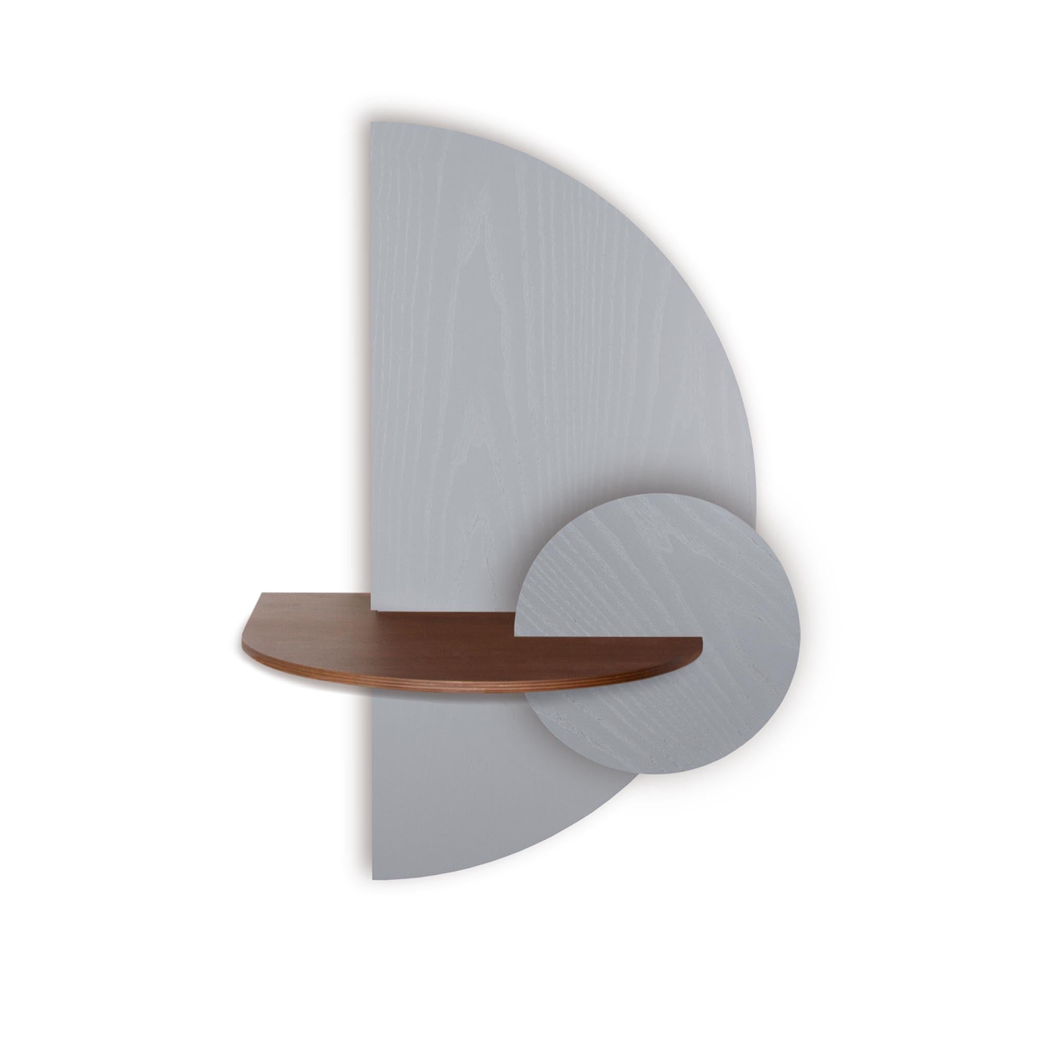 Alba Floating Nightstand · Grey semicircle