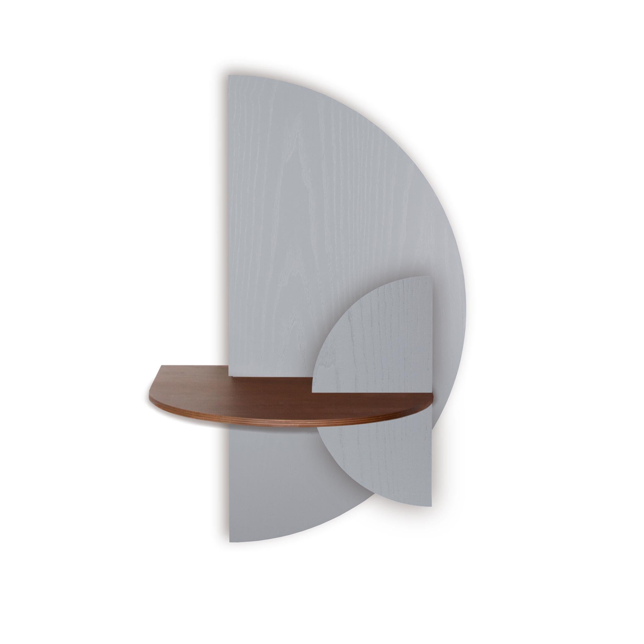 Alba Floating Nightstand · Grey semicircle