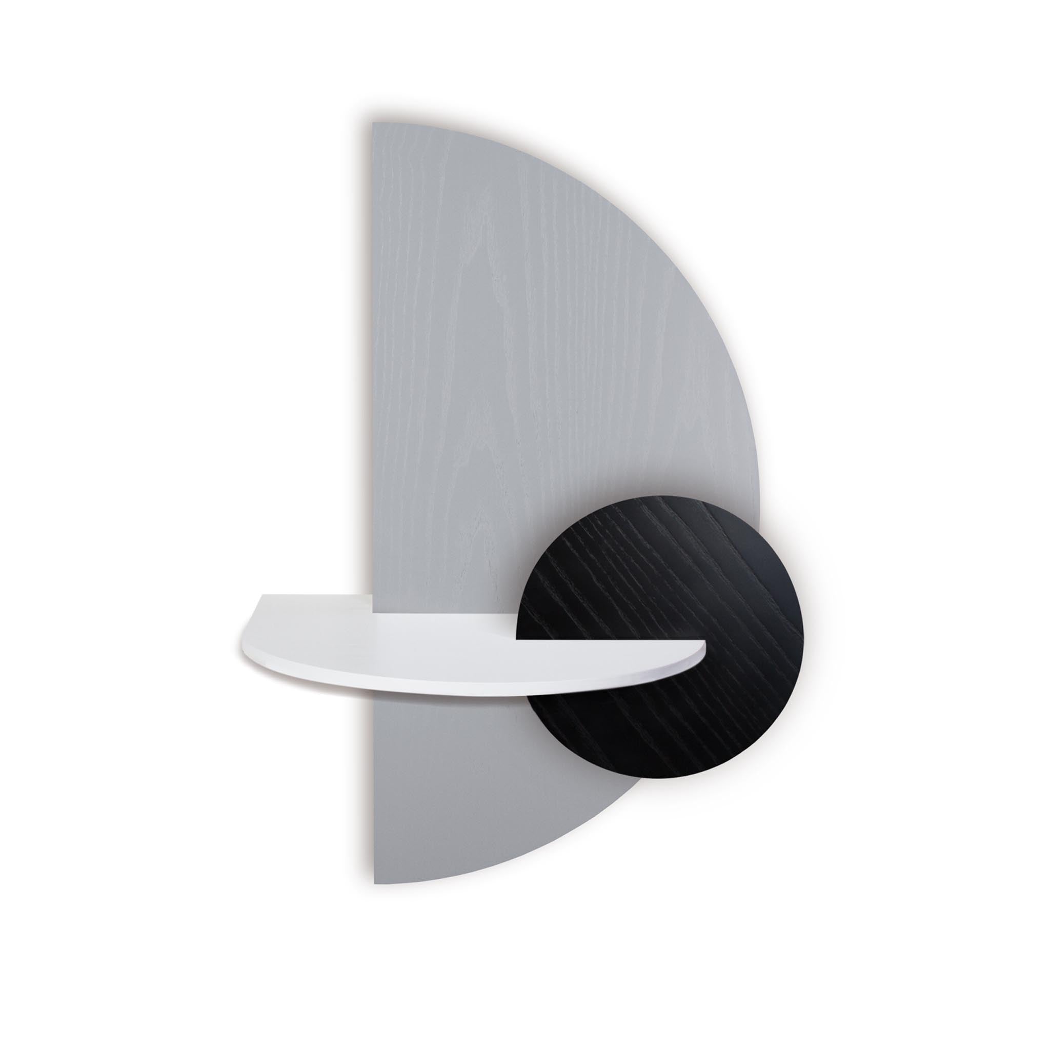 Alba Floating Nightstand · Grey semicircle