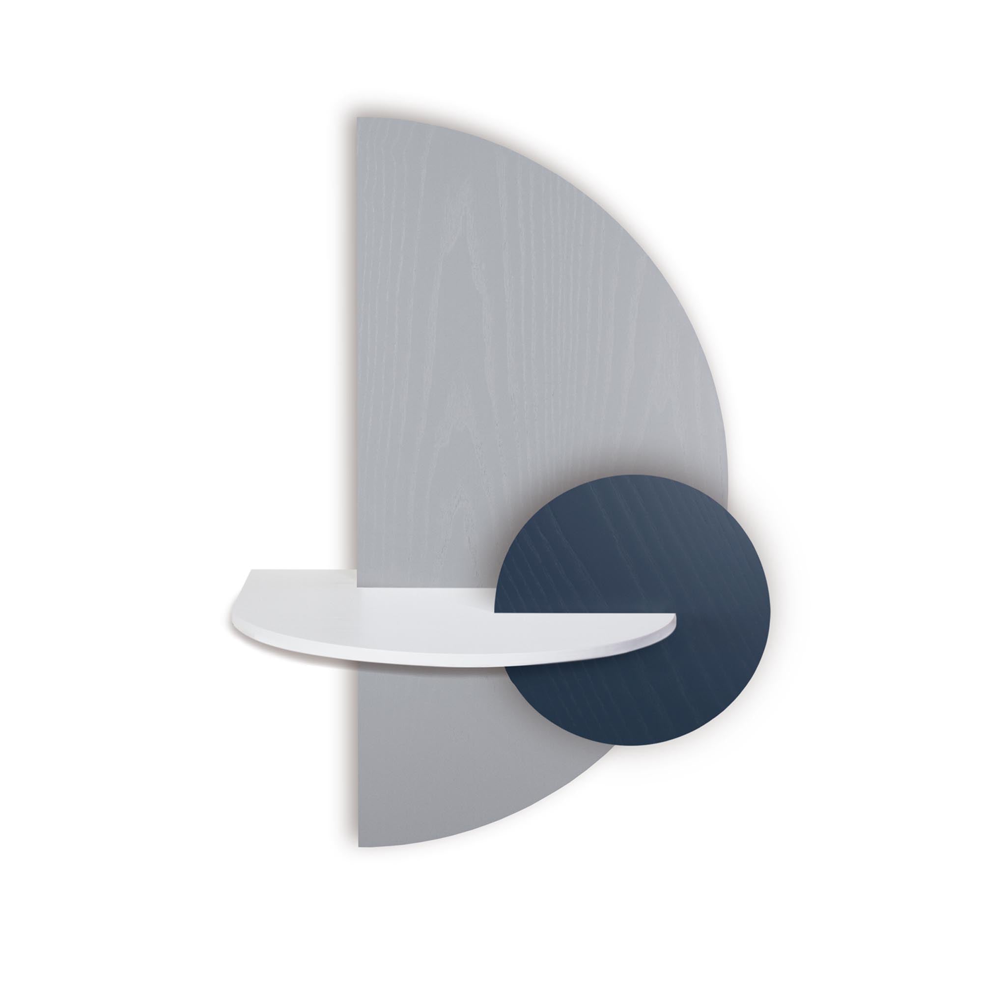Alba Floating Nightstand · Grey semicircle
