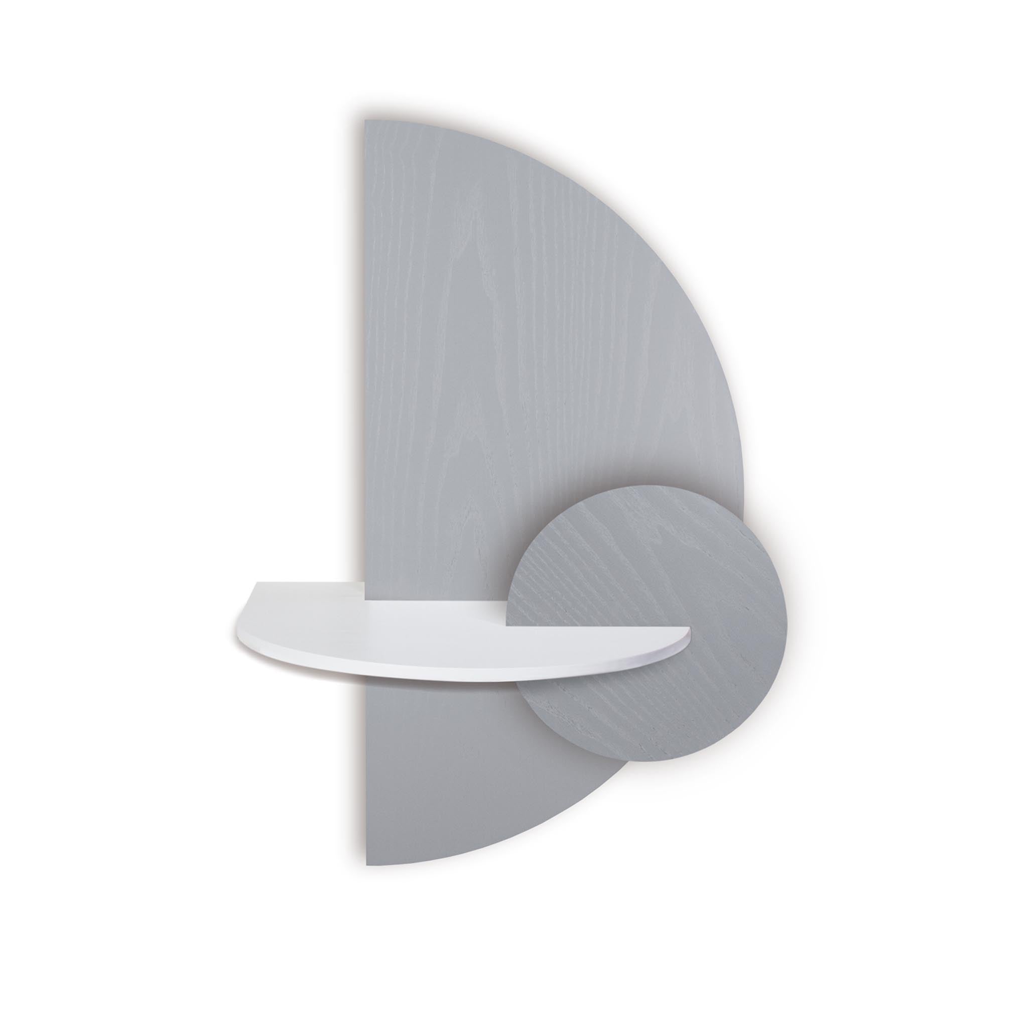Alba Floating Nightstand · Grey semicircle