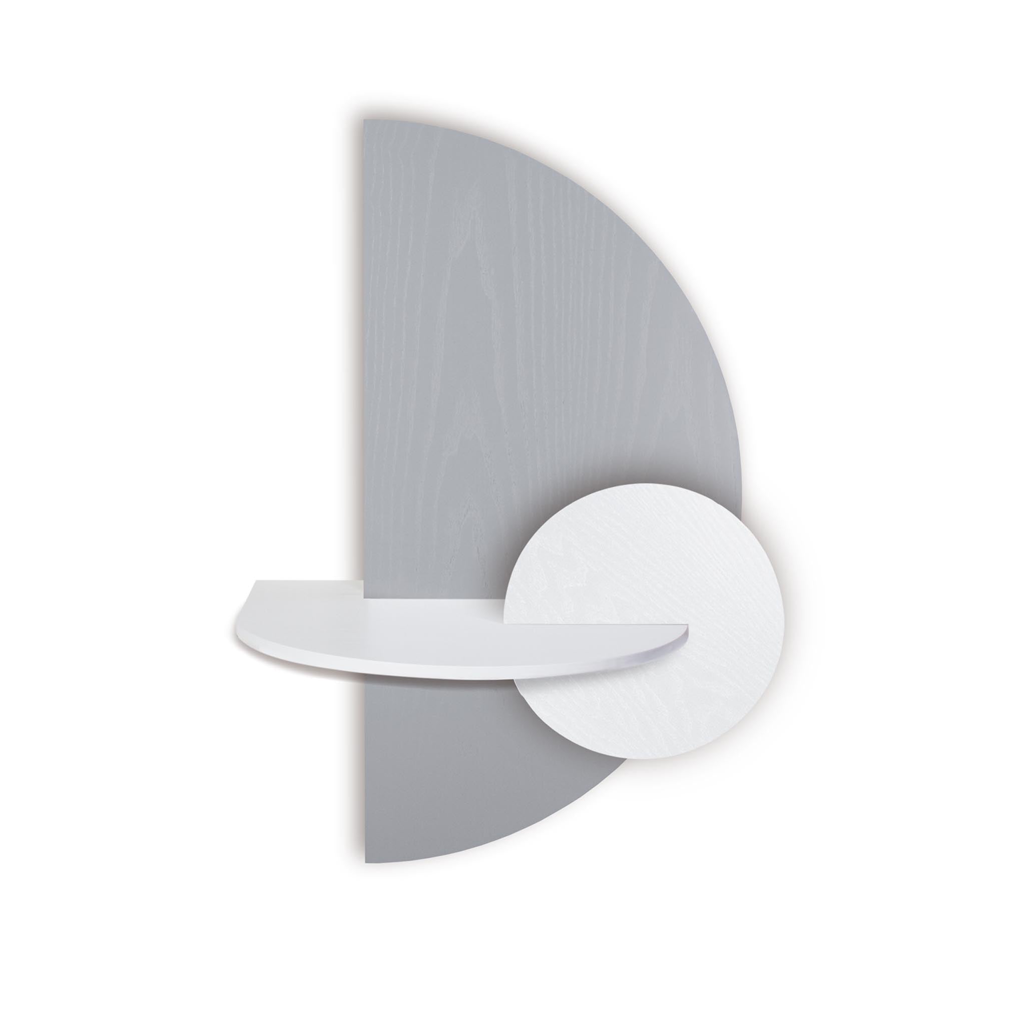 Alba Floating Nightstand · Grey semicircle