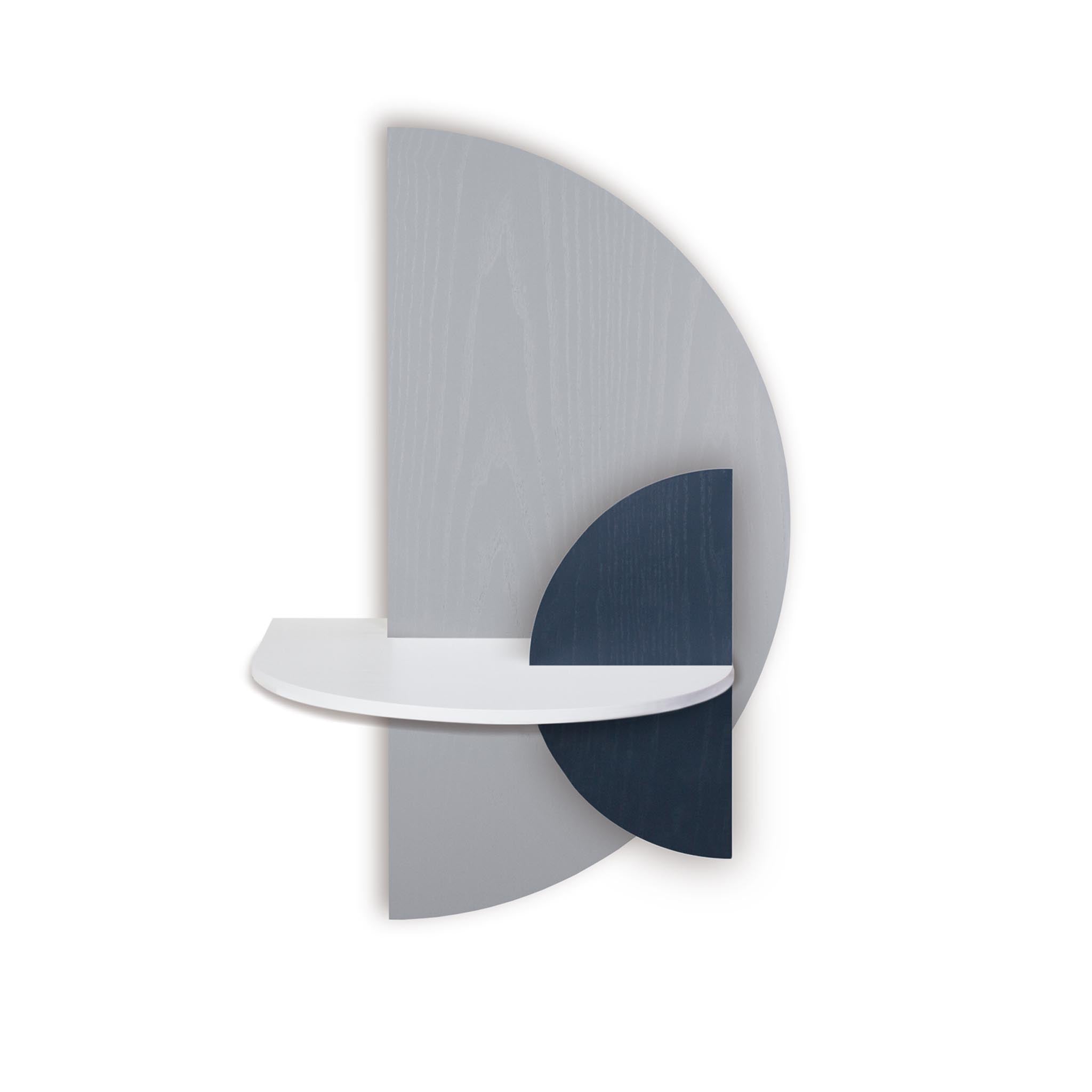 Alba Floating Nightstand · Grey semicircle