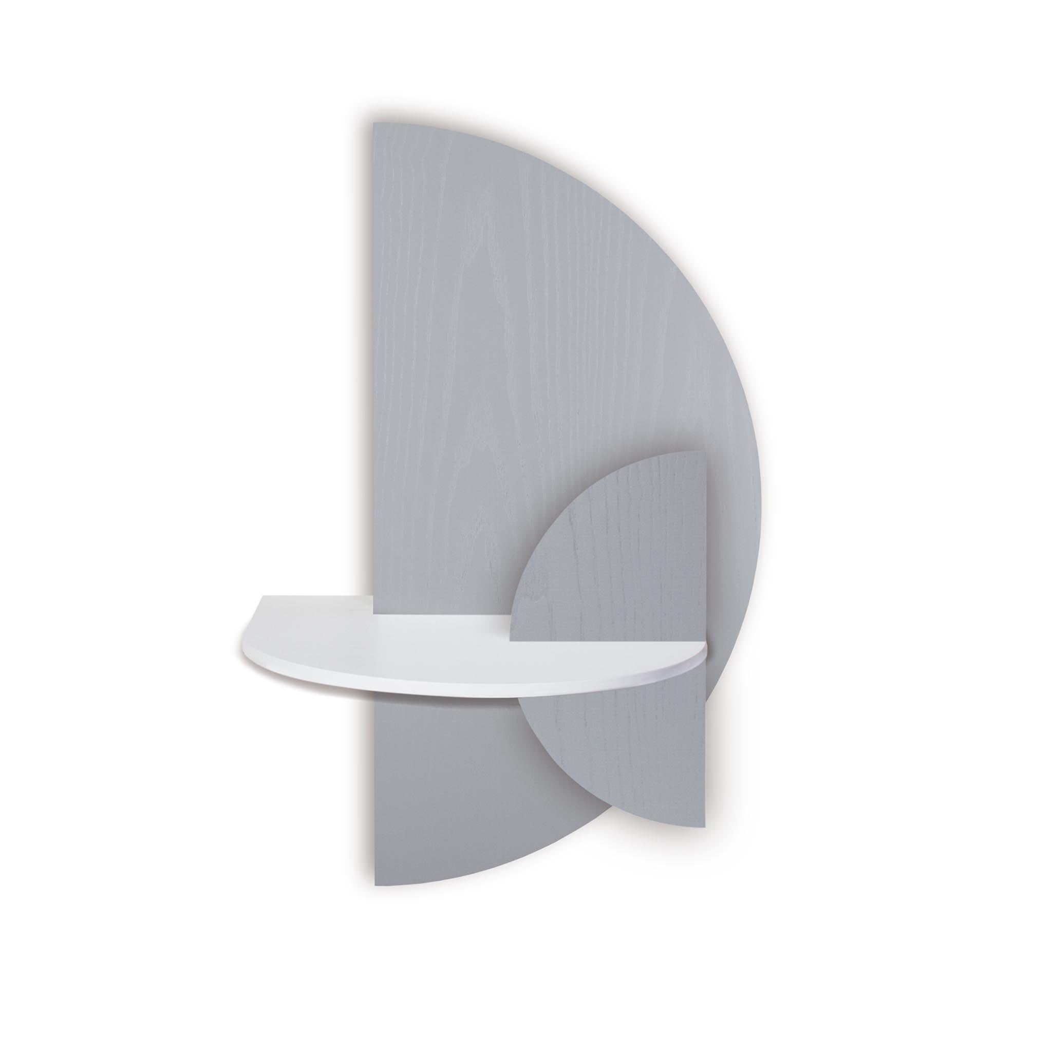 Alba Floating Nightstand · Grey semicircle