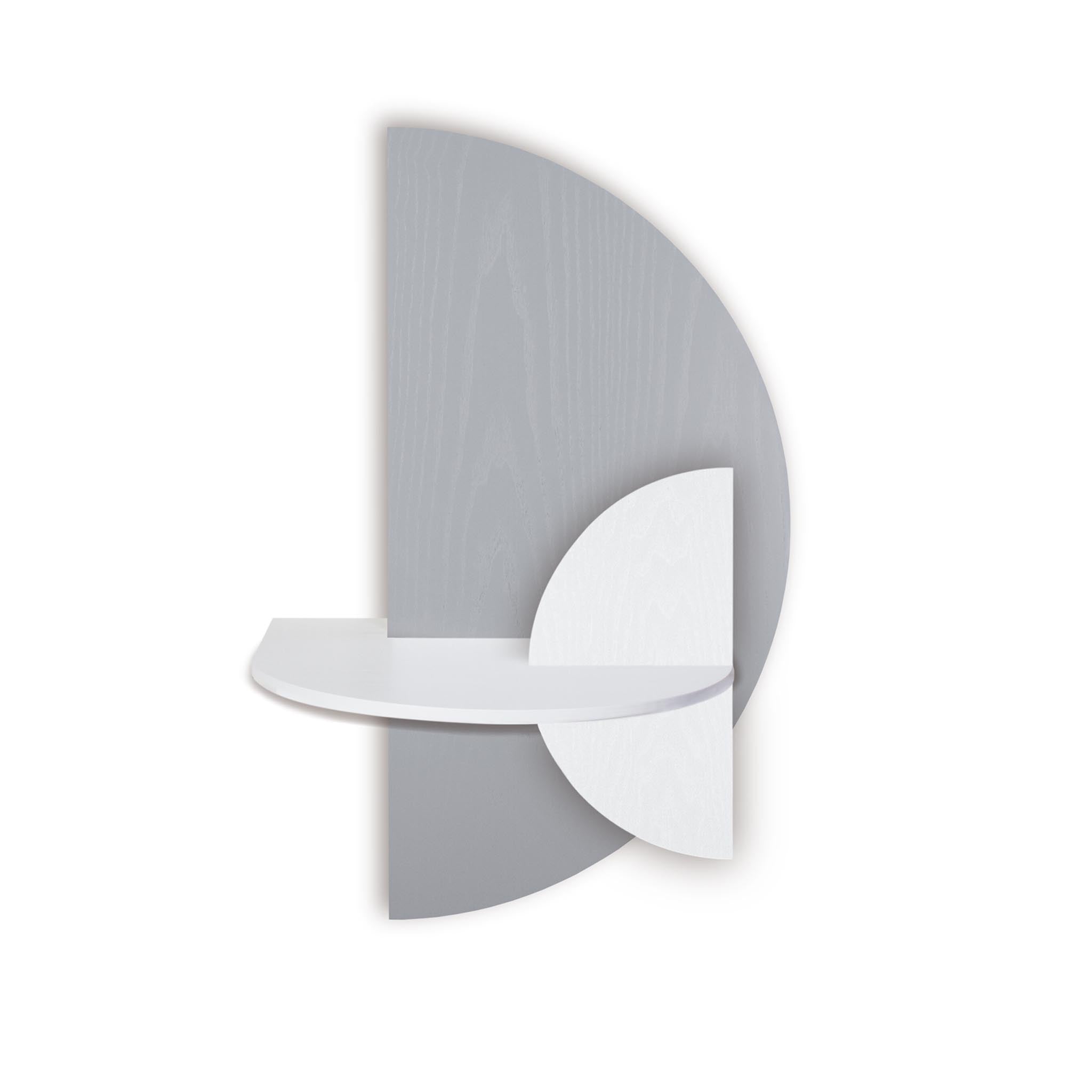 Alba Floating Nightstand · Grey semicircle