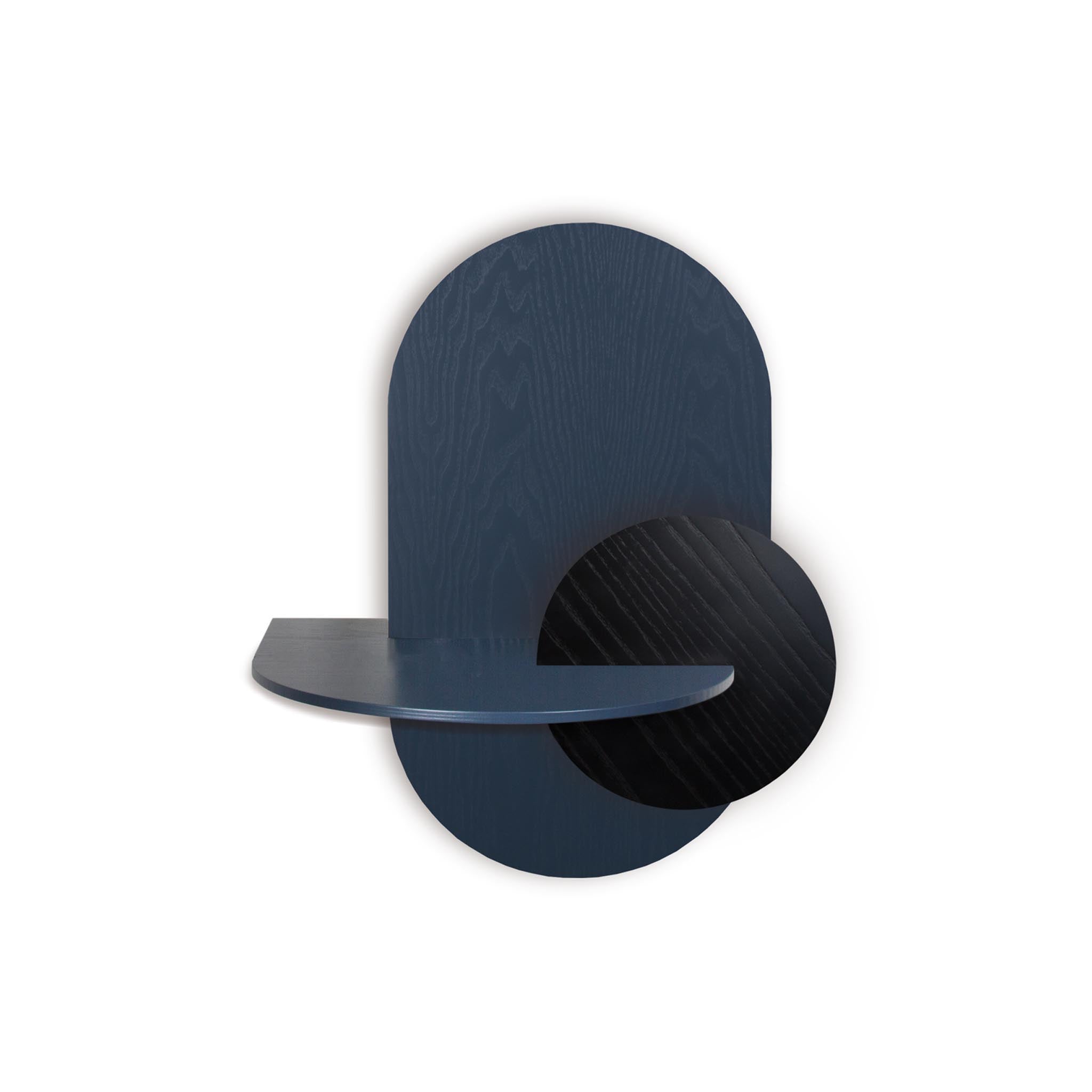 Alba Floating Nightstand DUO · Blue oval