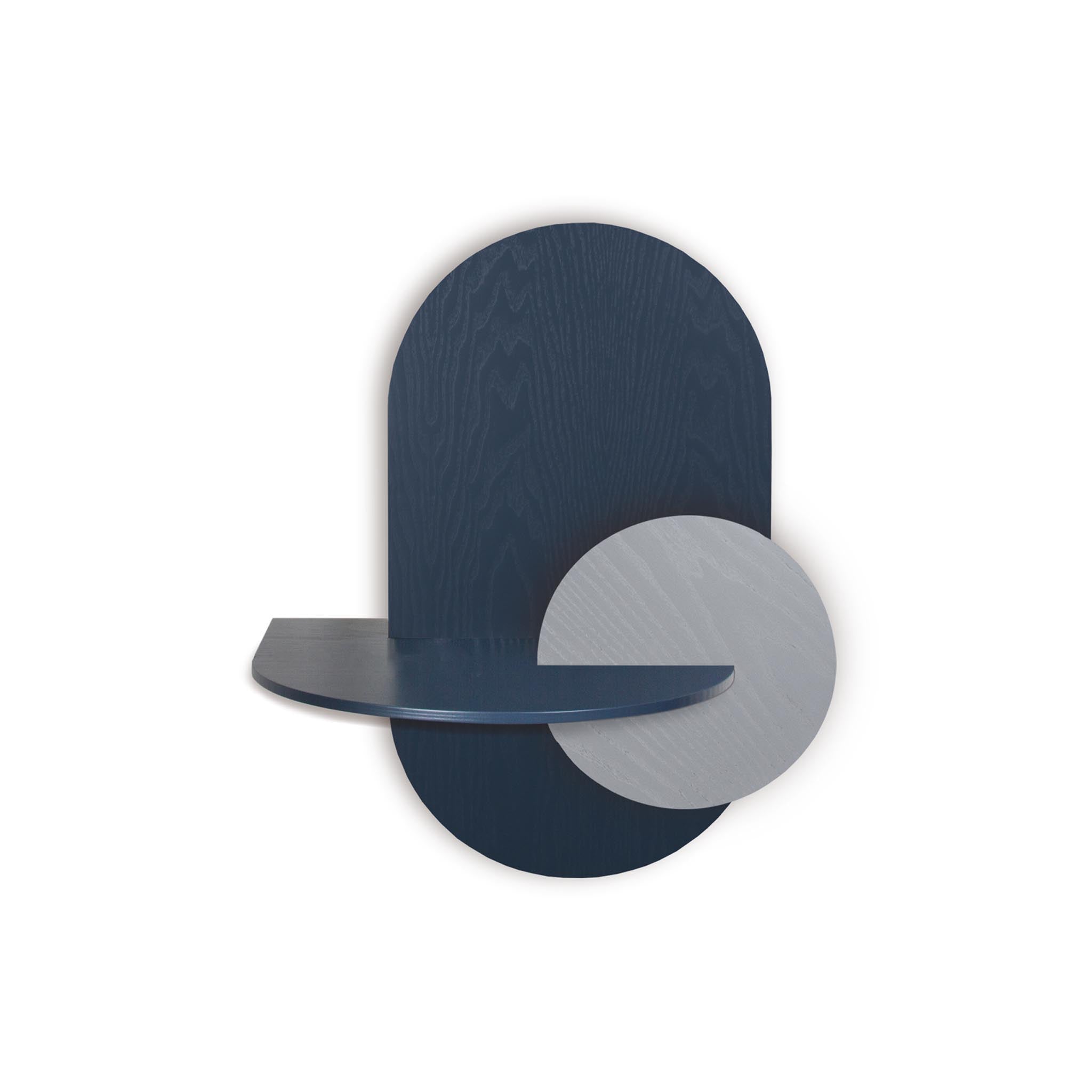 Alba Floating Nightstand DUO · Blue oval