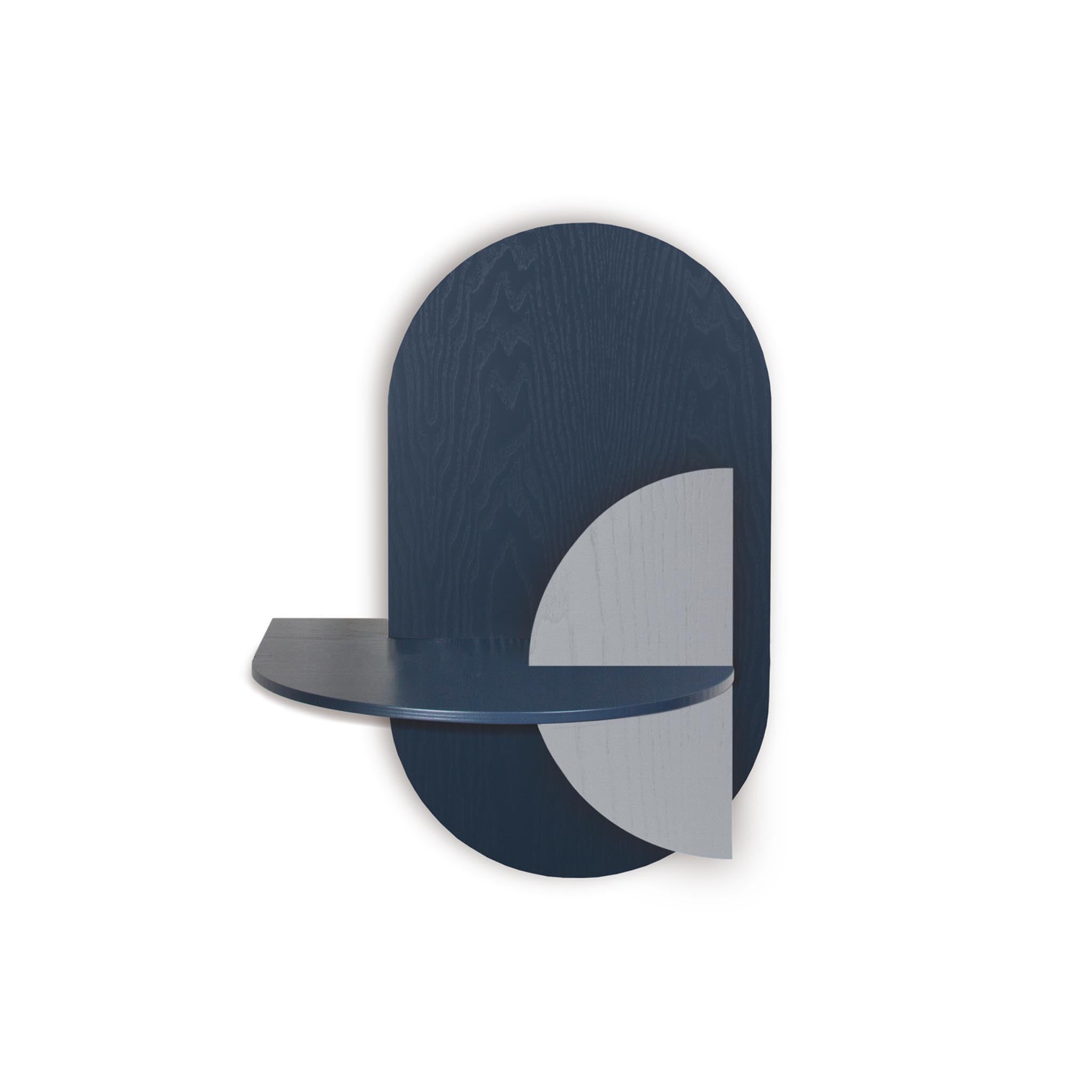 Alba Floating Nightstand DUO · Blue oval