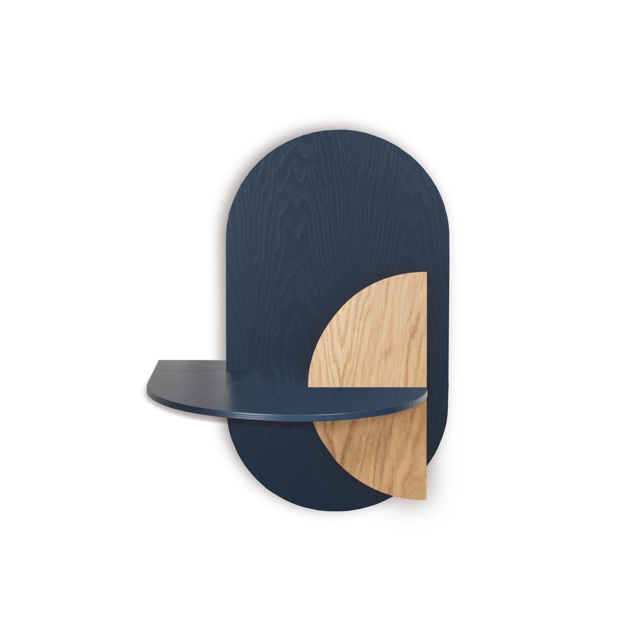 Alba Floating Nightstand DUO · Blue oval