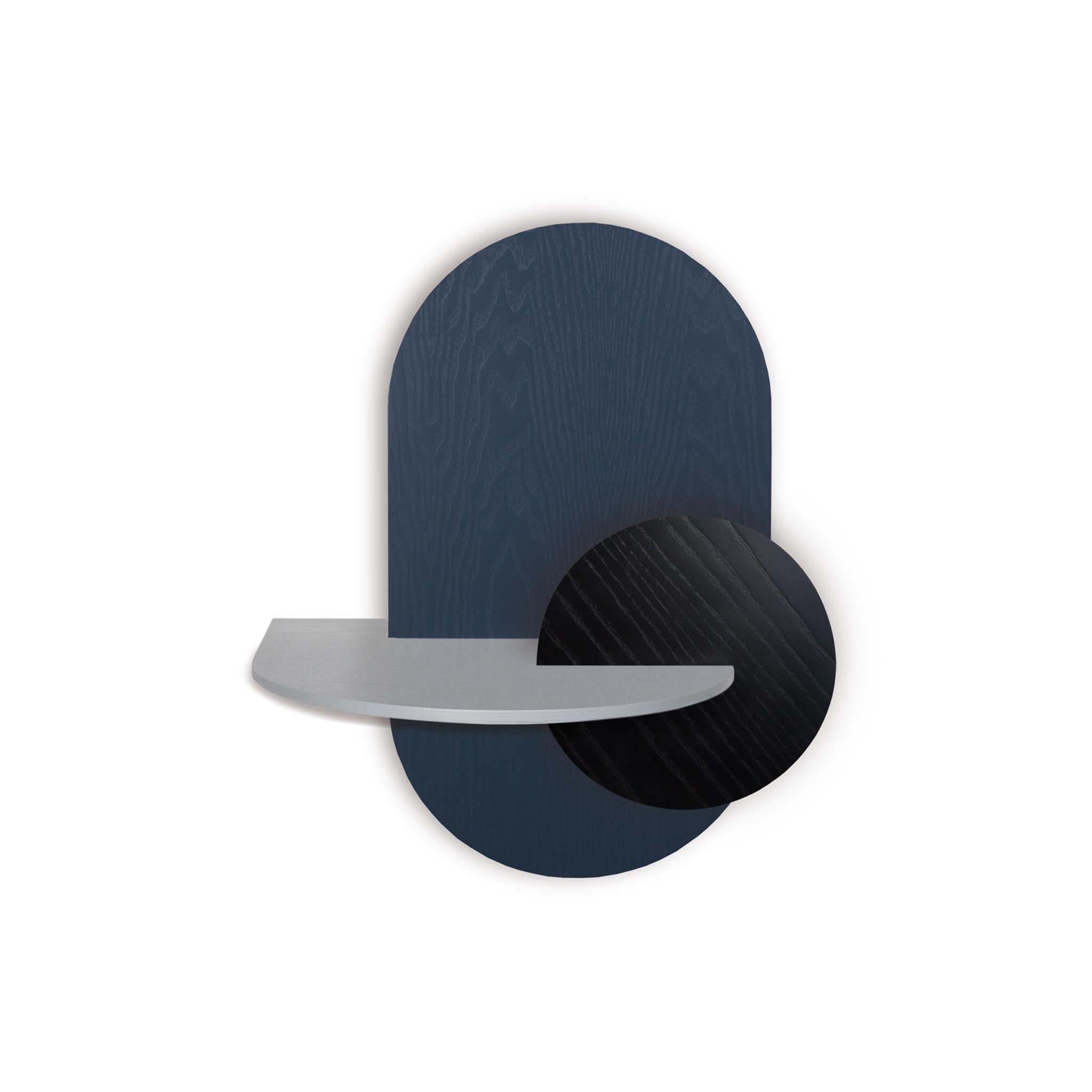 Alba Floating Nightstand DUO · Blue oval