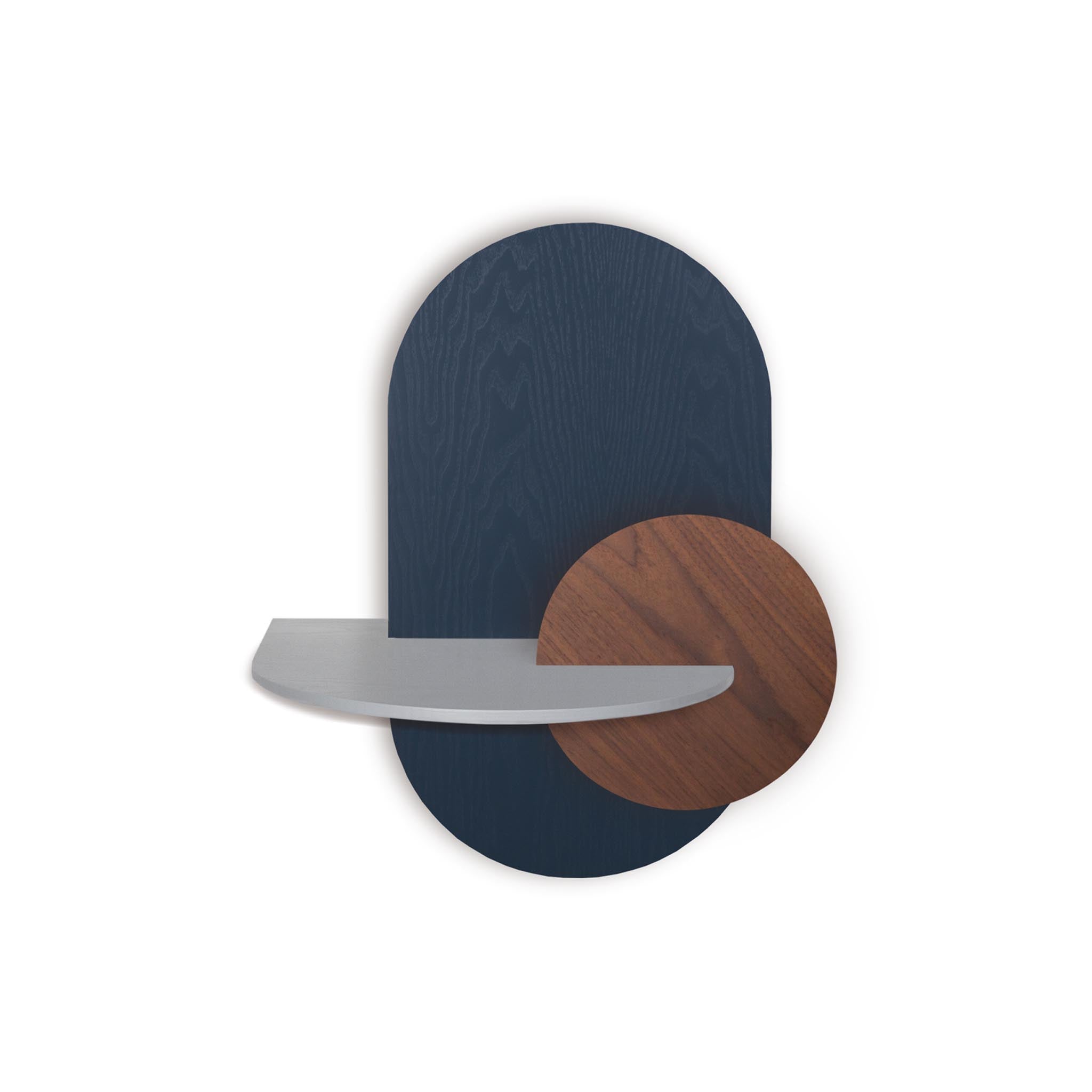 Alba Floating Nightstand DUO · Blue oval