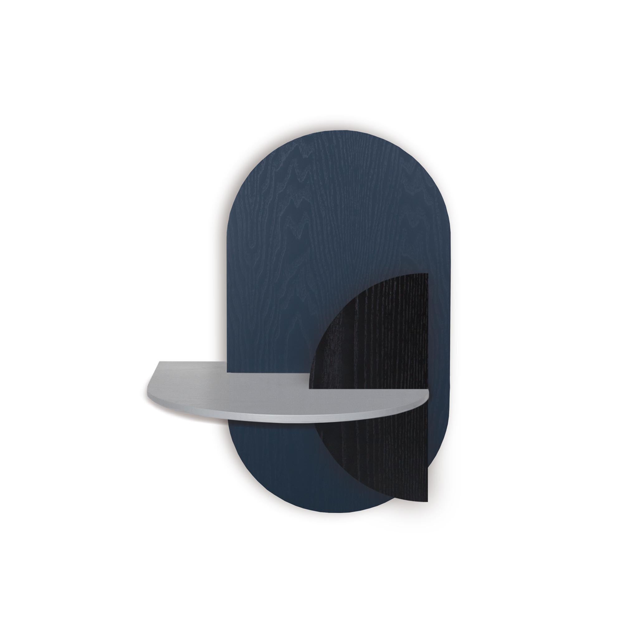 Alba Floating Nightstand DUO · Blue oval