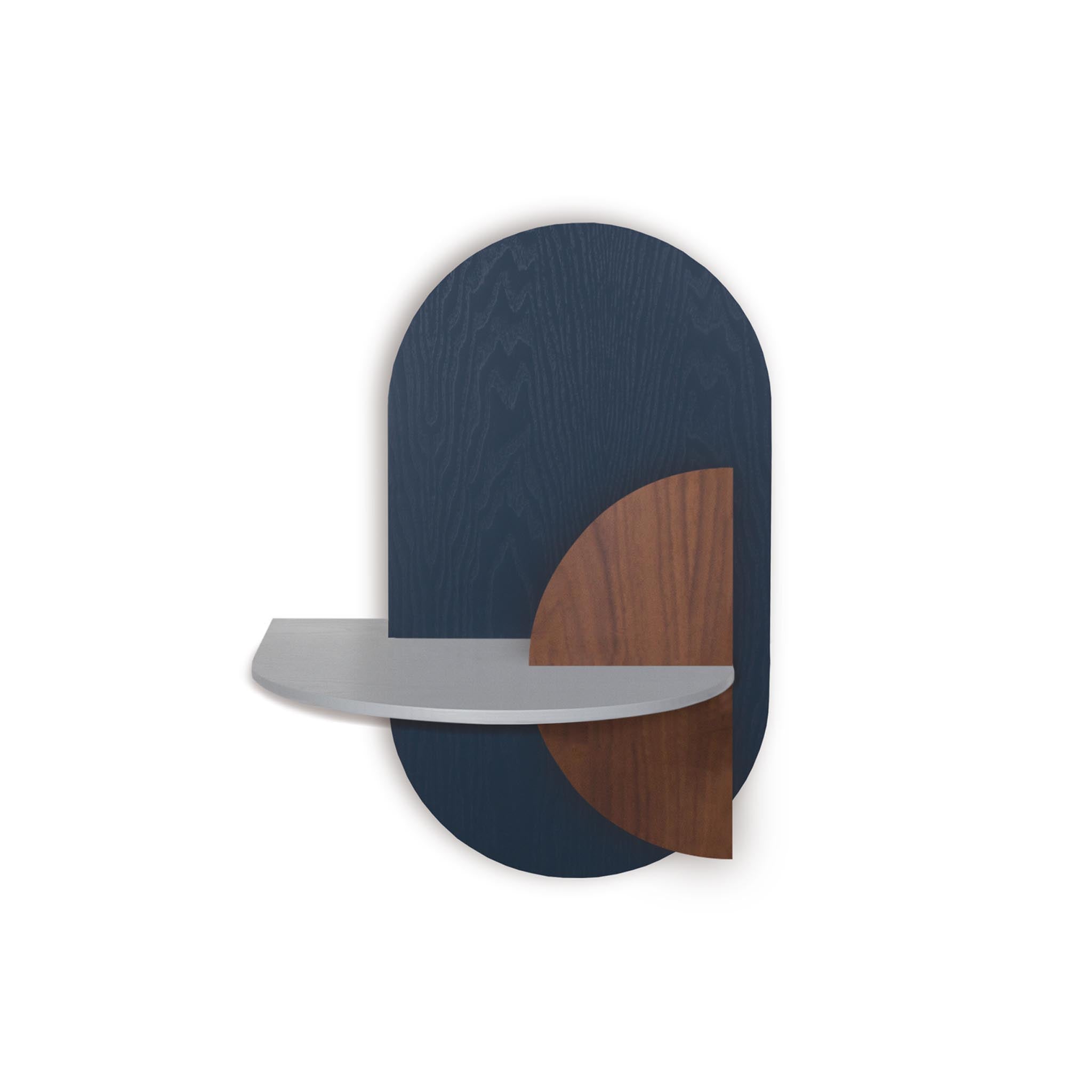 Alba Floating Nightstand DUO · Blue oval