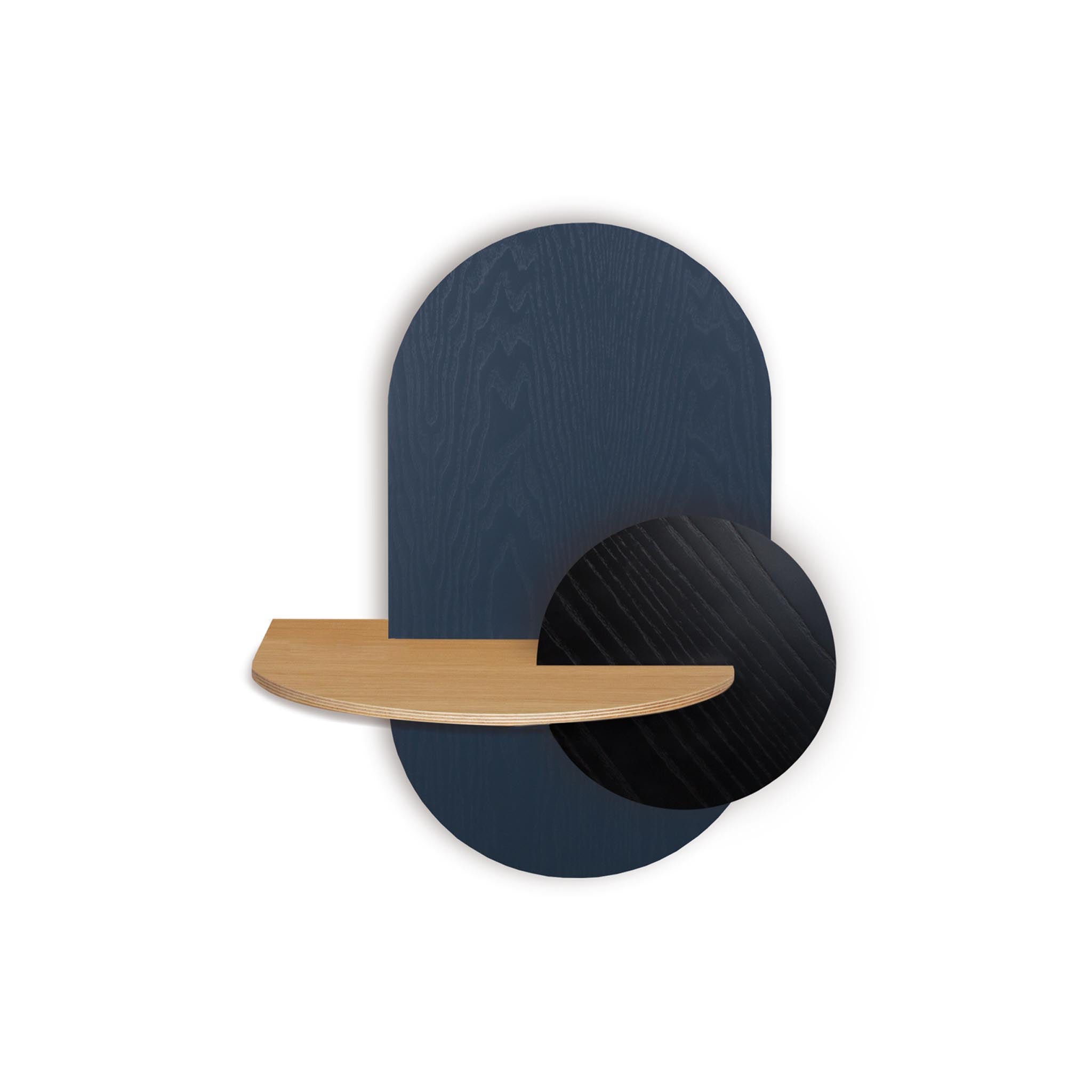 Alba Floating Nightstand DUO · Blue oval