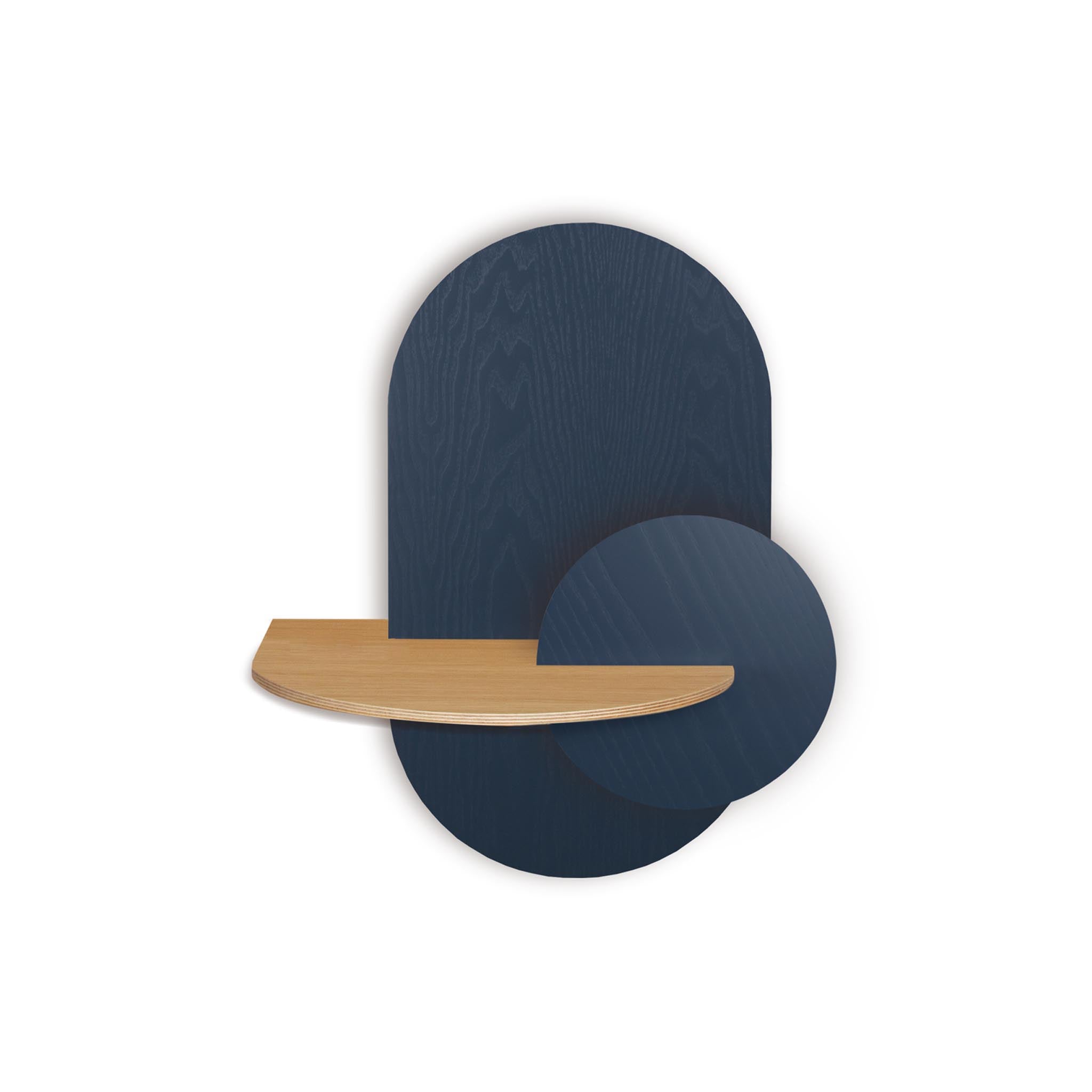 Alba Floating Nightstand DUO · Blue oval