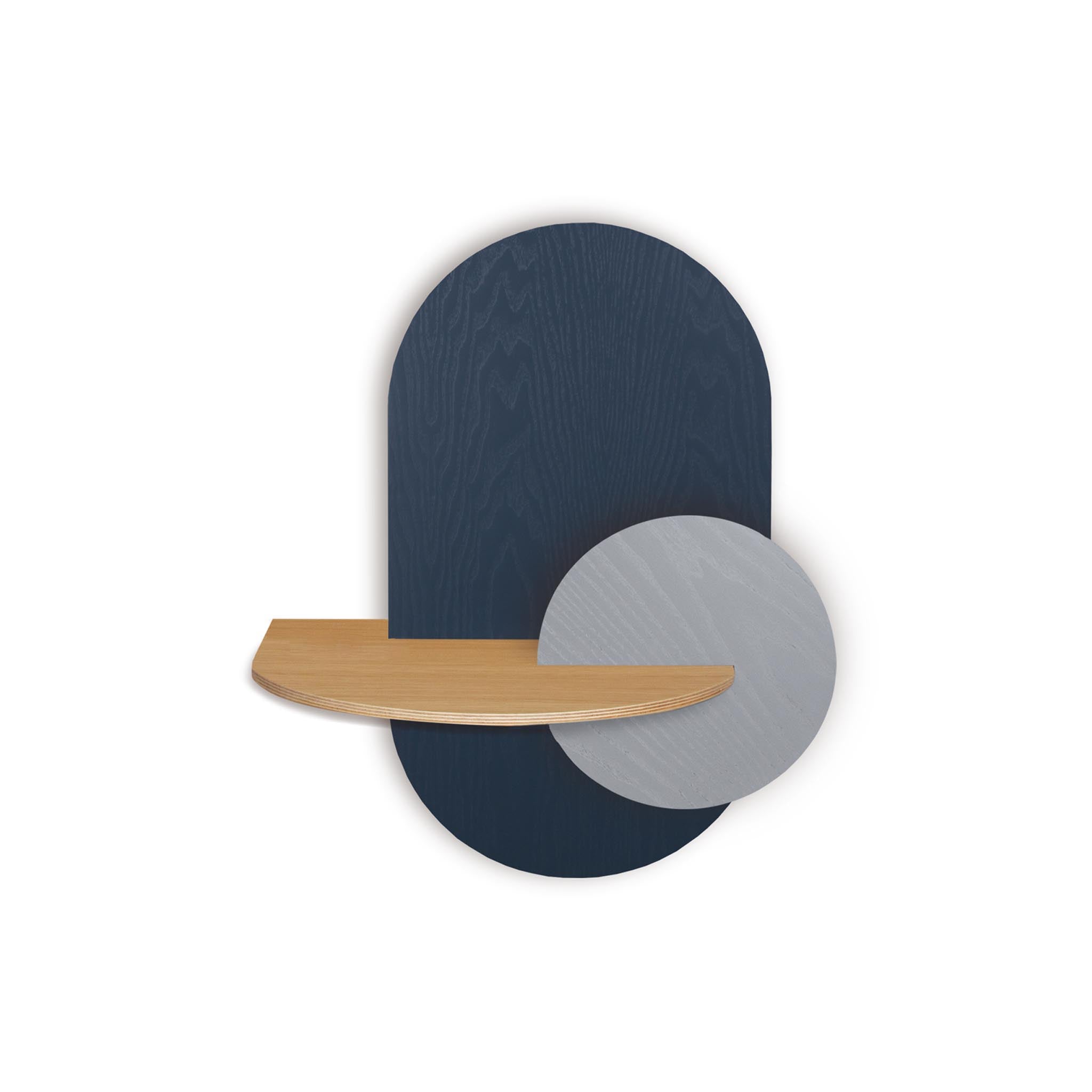 Alba Floating Nightstand DUO · Blue oval