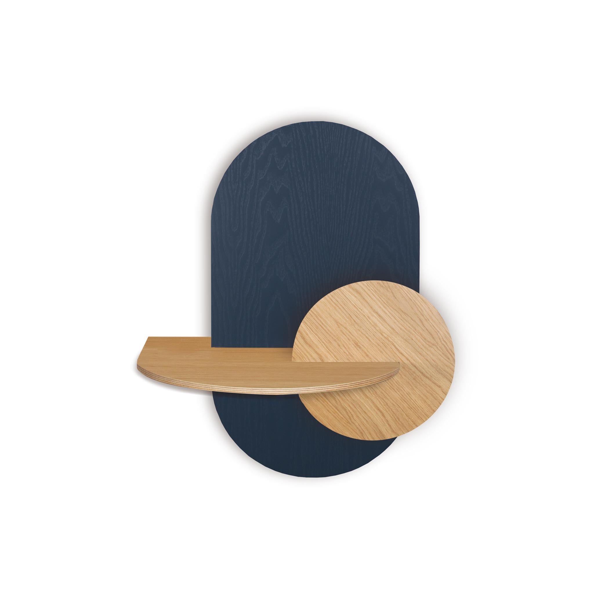 Alba Floating Nightstand DUO · Blue oval